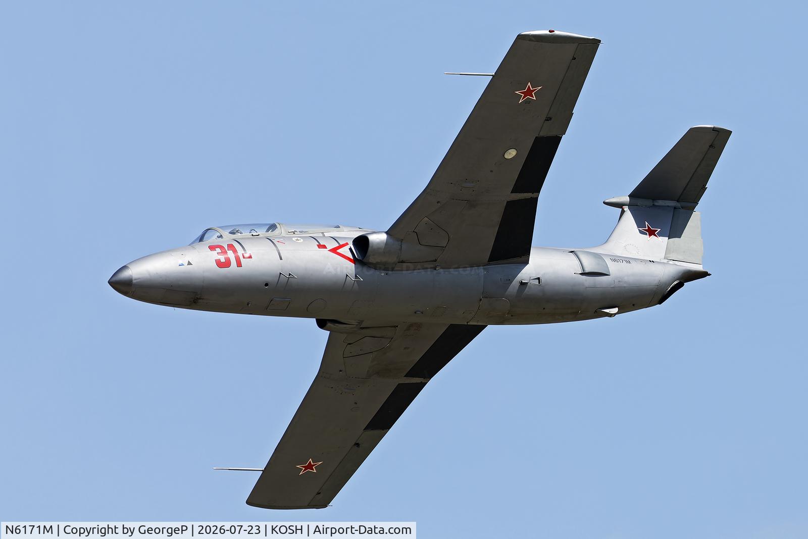 Aircraft N6171M, 1966 Aero L-29 Delfin, c/n 691942, Airventure 2026., at KOSH, photo by GeorgeP