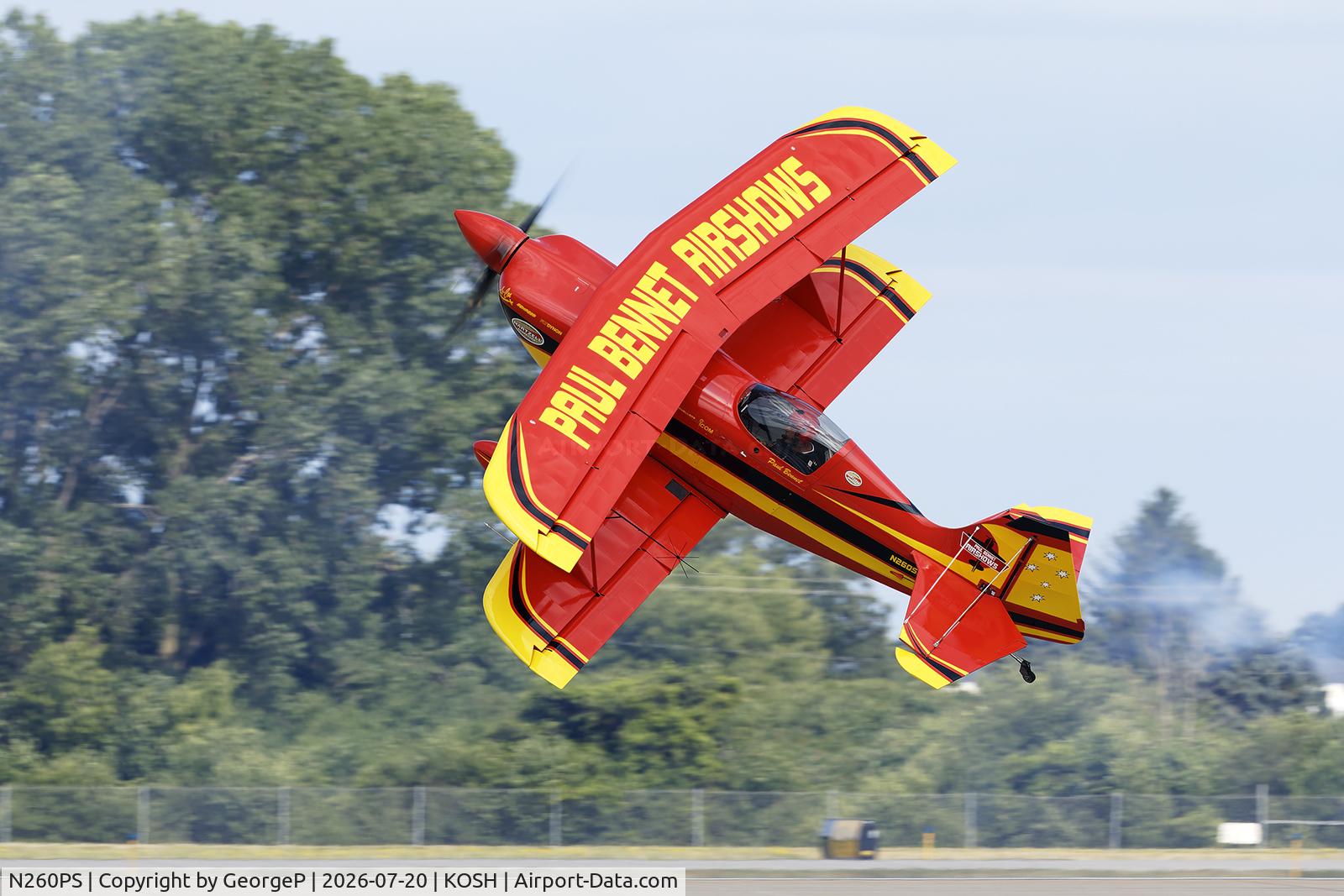 Aircraft N260PS, 1991 Aviat Pitts S-2B Special, c/n 5227, Airventure 2026., at KOSH, photo by GeorgeP