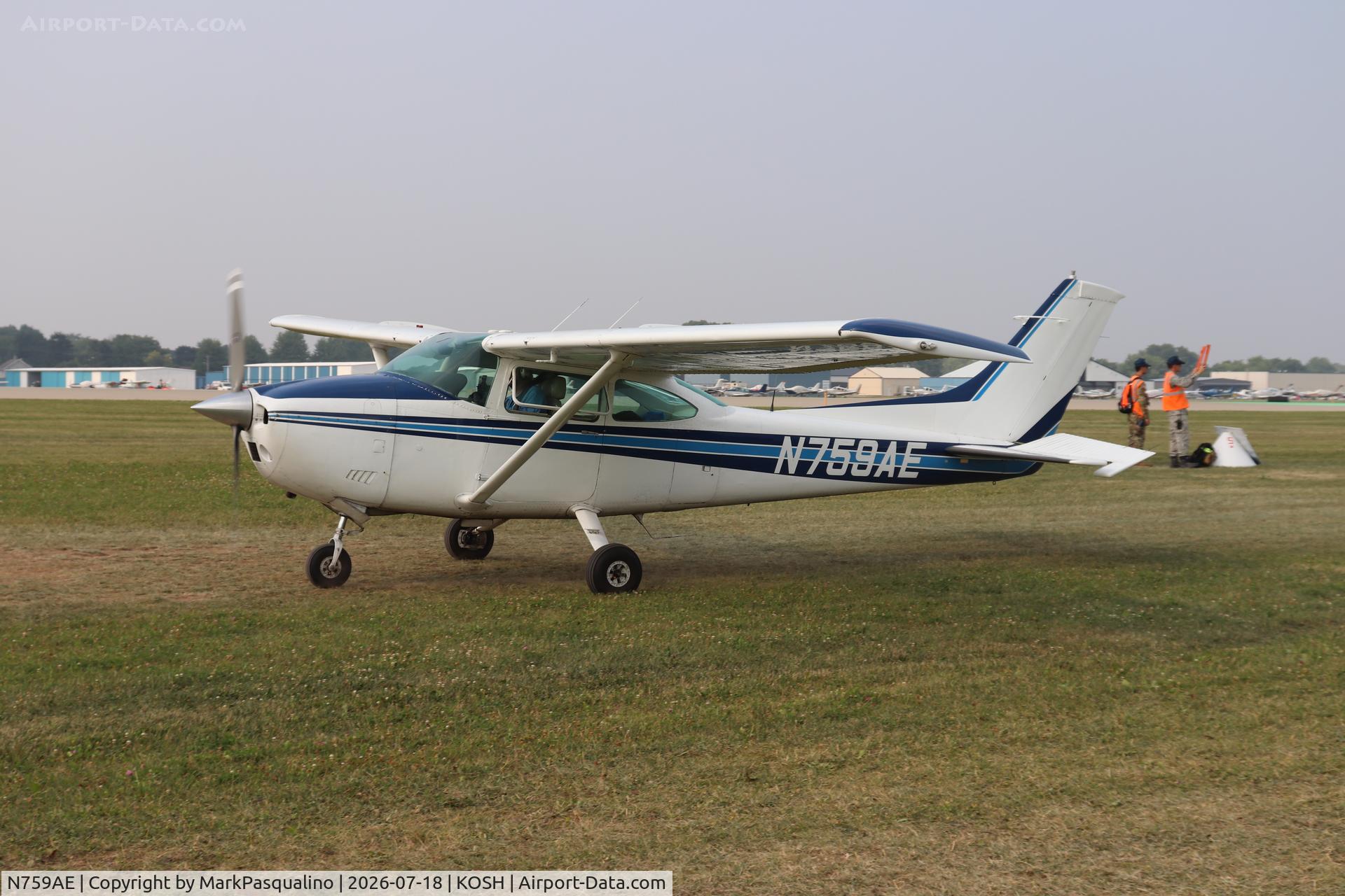 Aircraft N759AE, 1977 Cessna 182Q Skylane, c/n 18265832, Cessna 182P, at KOSH, photo by MarkPasqualino