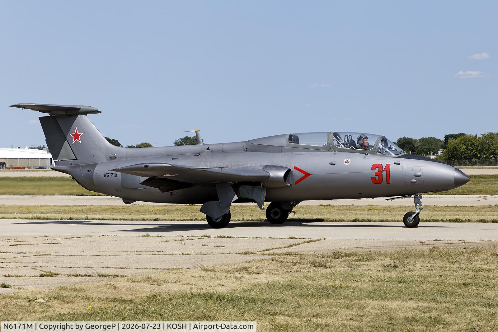 Aircraft N6171M, 1966 Aero L-29 Delfin, c/n 691942, Airventure 2026., at KOSH, photo by GeorgeP