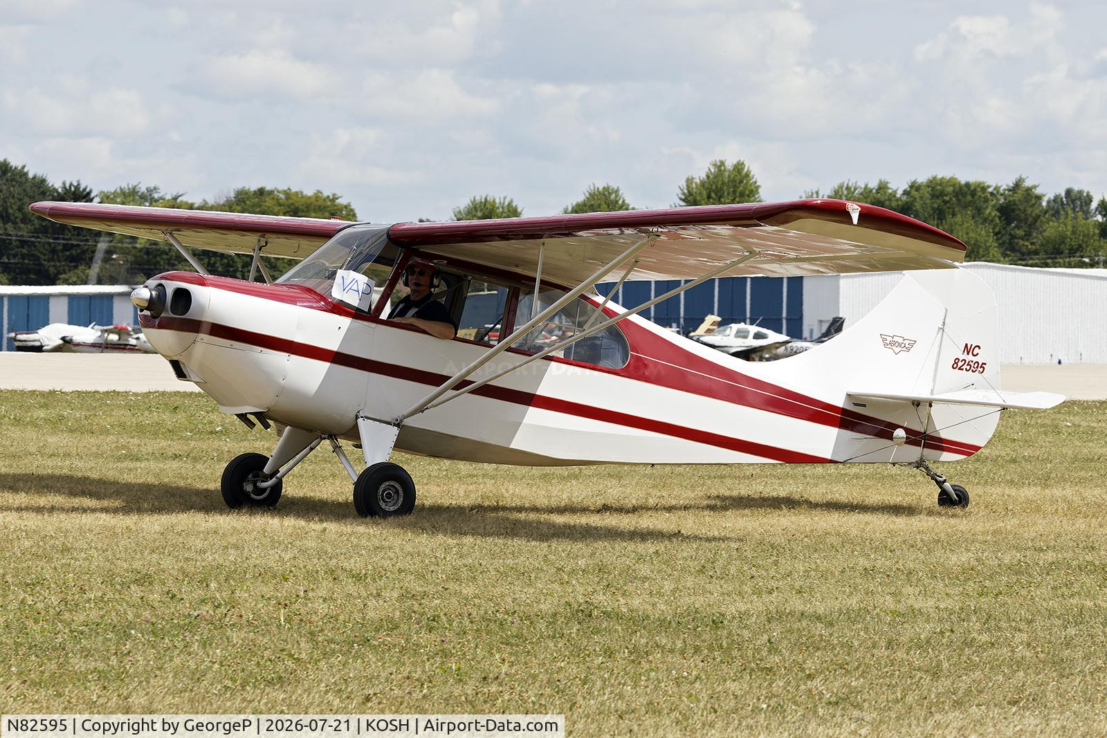 Aircraft N82595, 1946 Aeronca 7AC Champion, c/n 7AC-1232, Airventure 2026., at KOSH, photo by GeorgeP