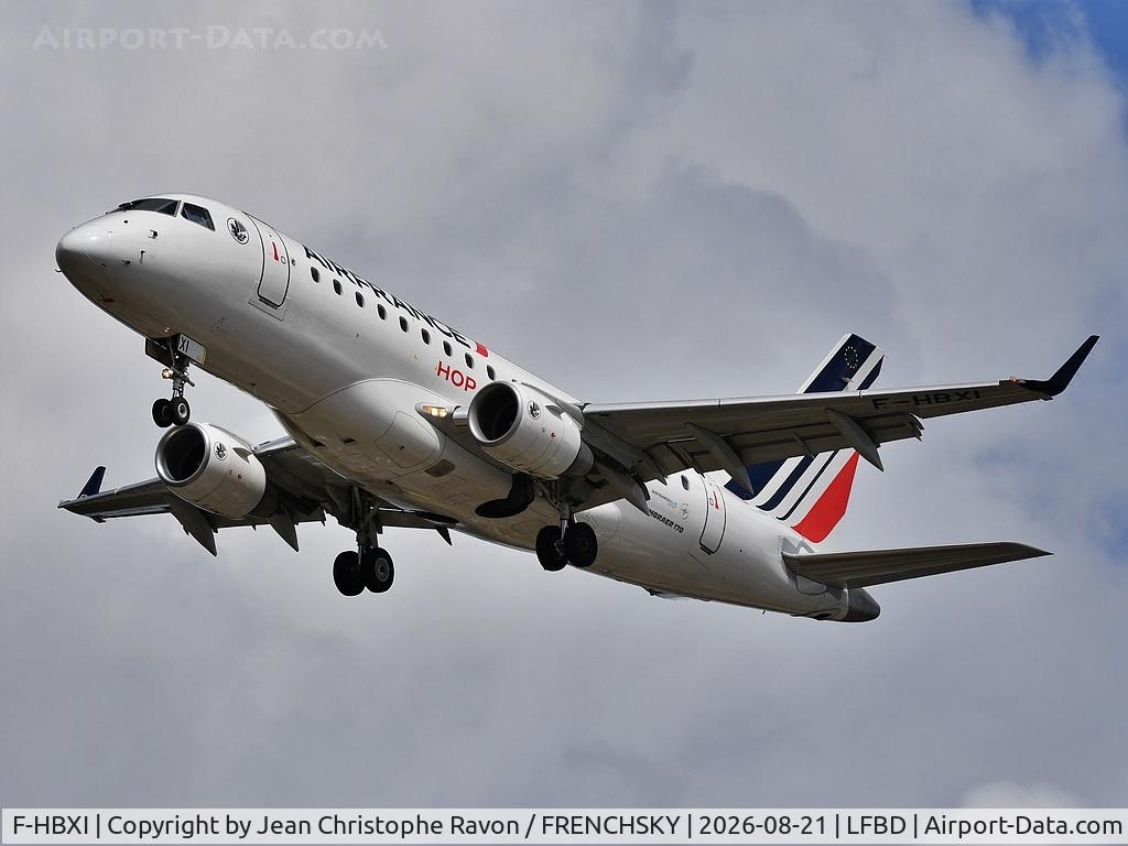 Aircraft F-HBXI, 2010 Embraer 170ST (ERJ-170-100ST), c/n 17000310, Lyon (LYS) Bordeaux (BOD) AF6136, at LFBD, photo by Jean Christophe Ravon / FRENCHSKY