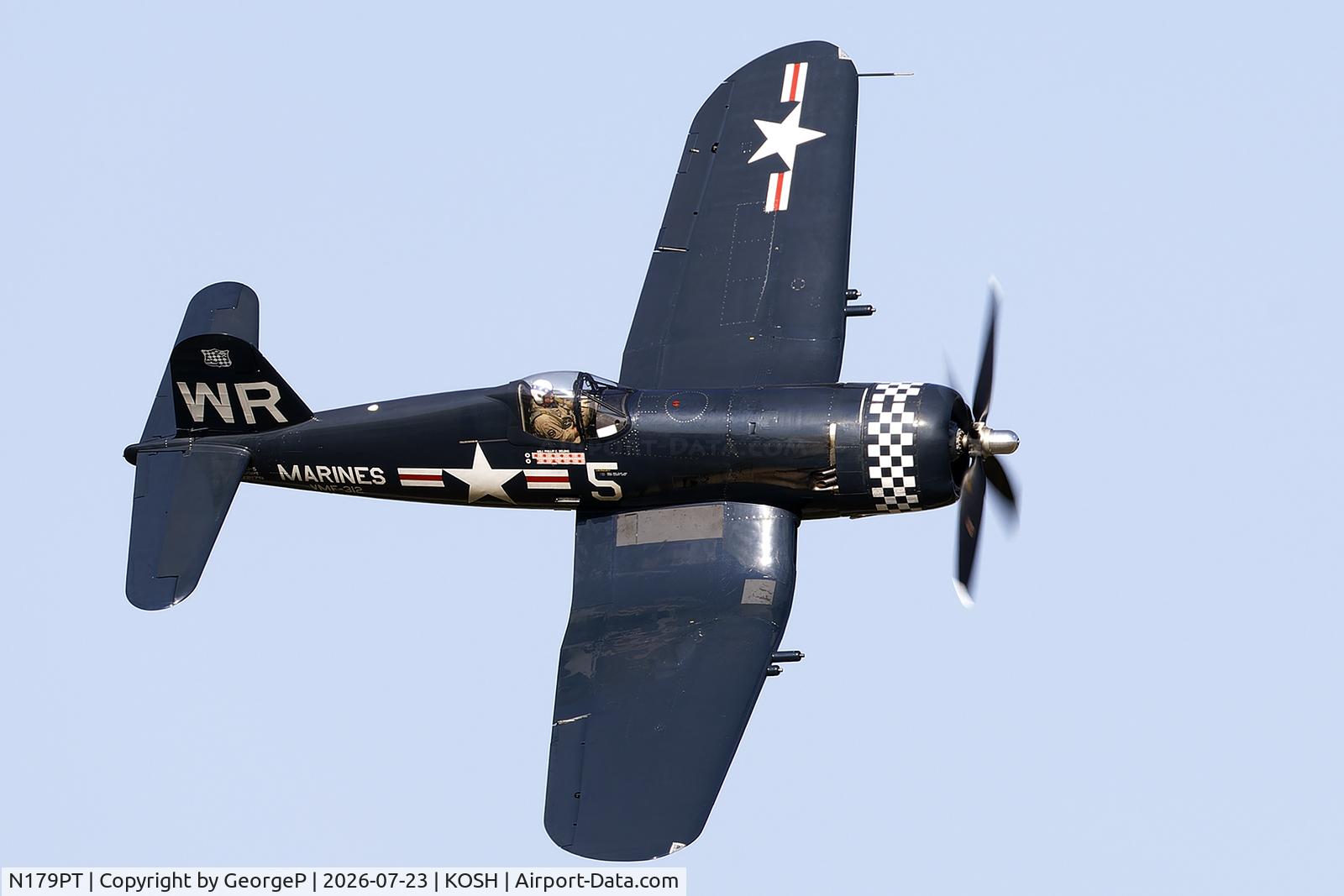 Aircraft N179PT, 1948 Vought F4U-5 Corsair, c/n Not found (Bu122179), Airventure 2026., at KOSH, photo by GeorgeP
