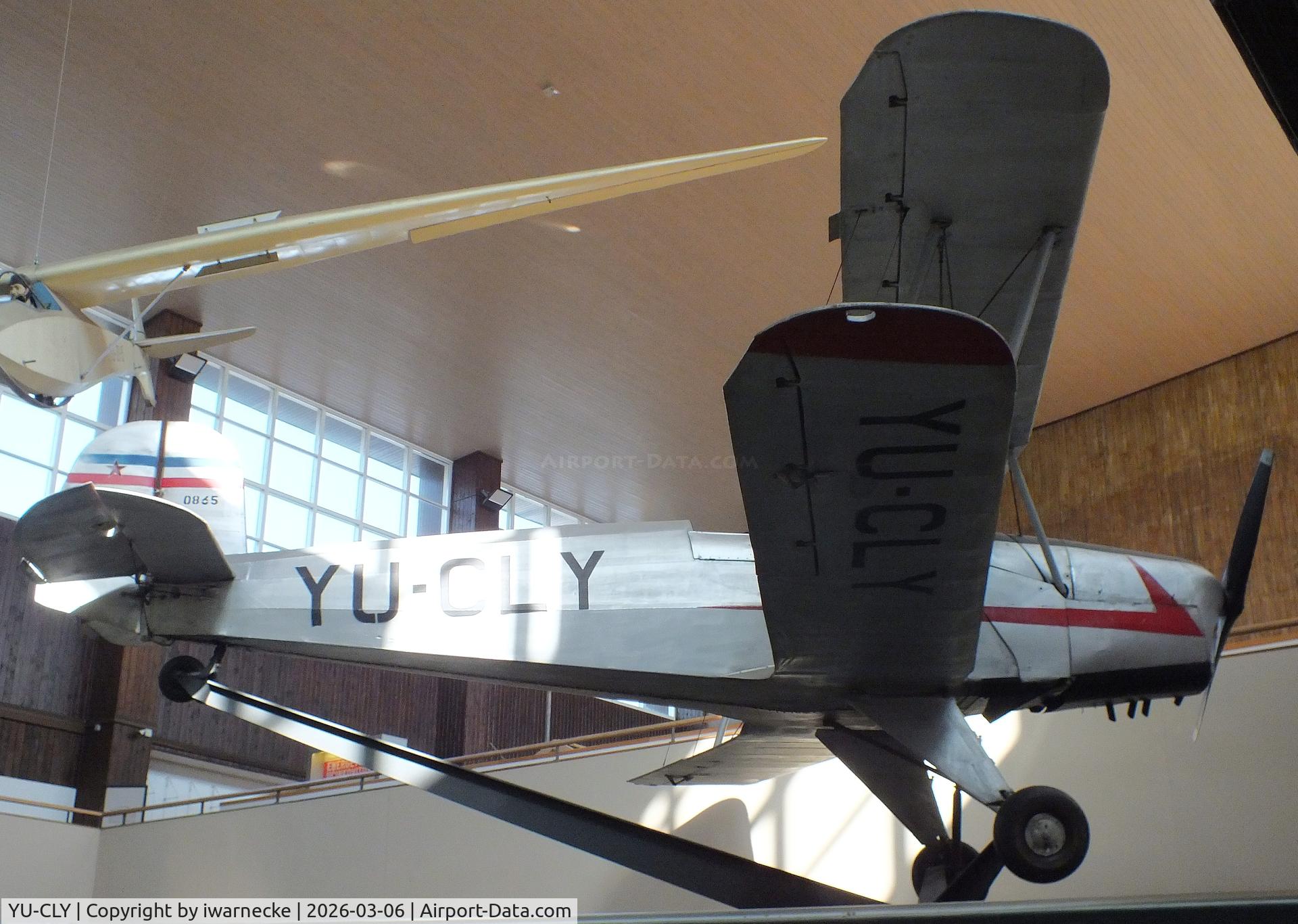 Aircraft YU-CLY, Bucker Bu-131D Jungmann, c/n 1924, Bücker Bü 131D Jungmann at the Technical Museum Nikola Tesla, Zagreb, photo by iwarnecke