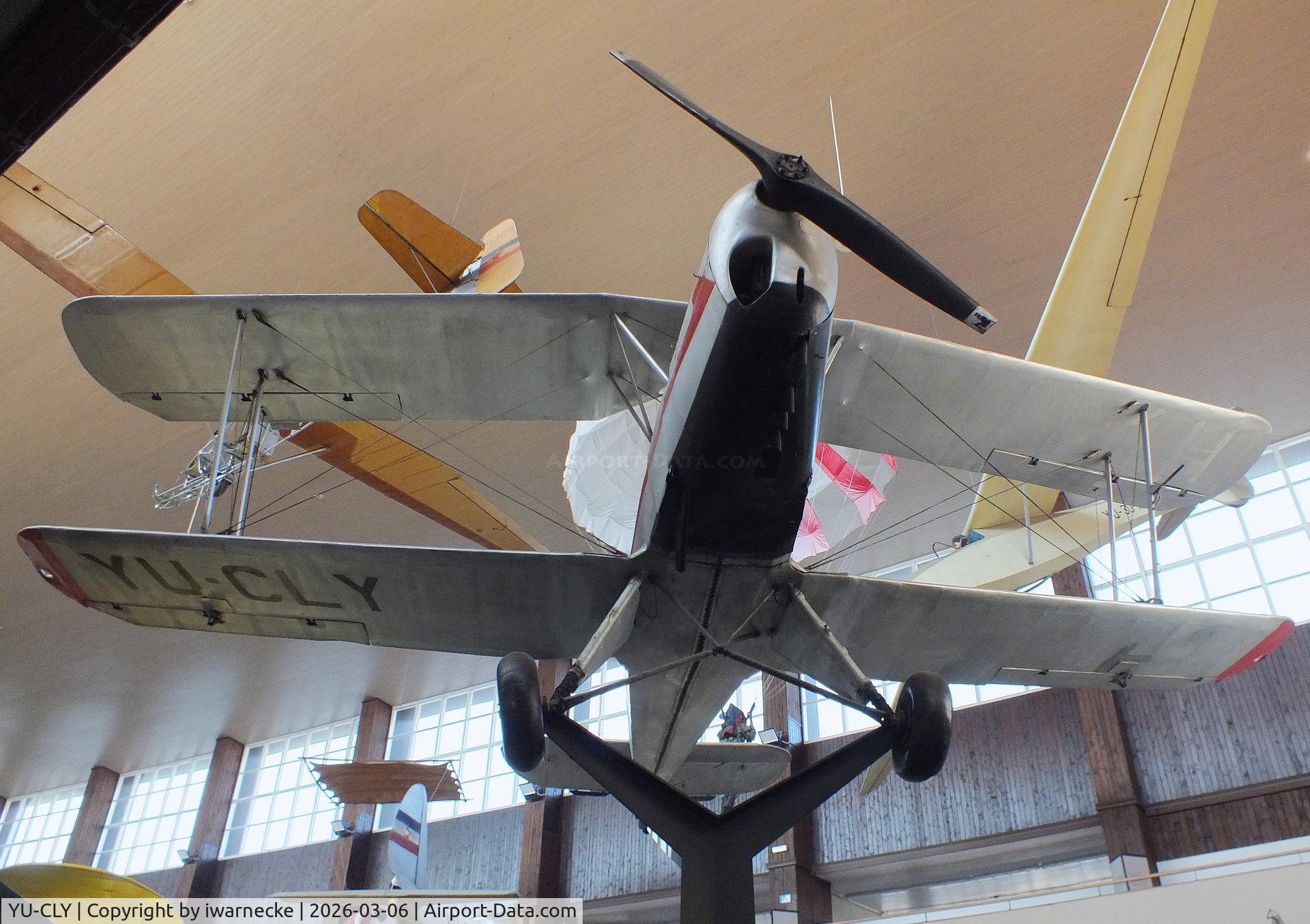 Aircraft YU-CLY, Bucker Bu-131D Jungmann, c/n 1924, Bücker Bü 131D Jungmann at the Technical Museum Nikola Tesla, Zagreb, photo by iwarnecke