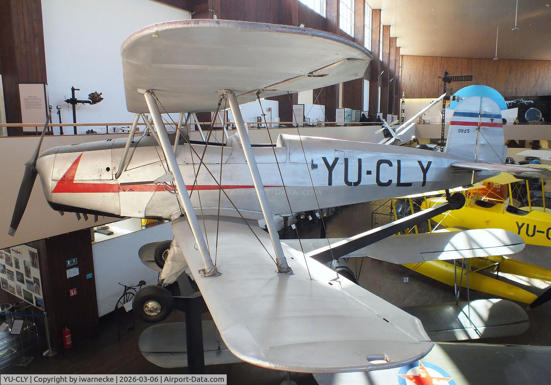 Aircraft YU-CLY, Bucker Bu-131D Jungmann, c/n 1924, Bücker Bü 131D Jungmann at the Technical Museum Nikola Tesla, Zagreb, photo by iwarnecke