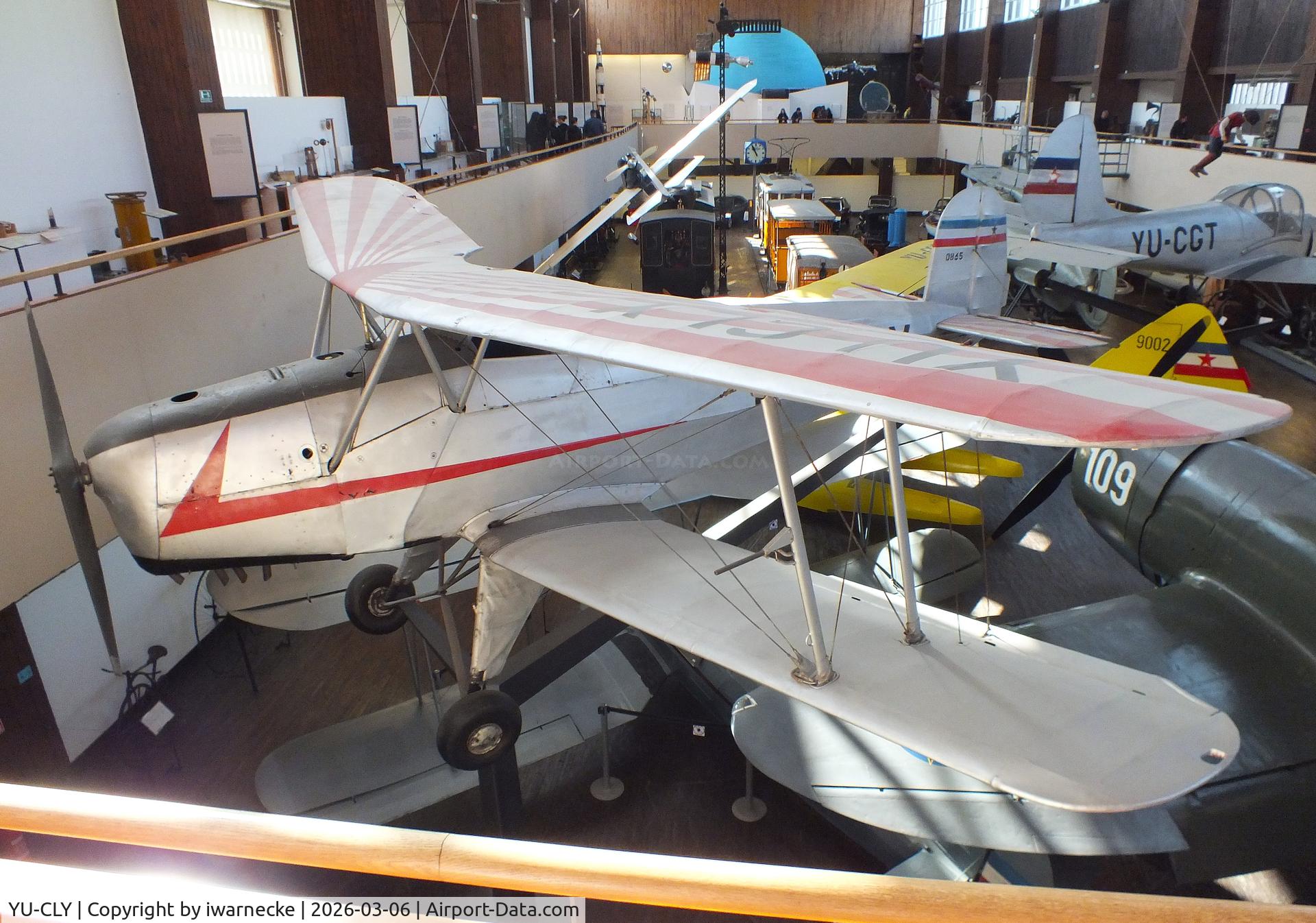 Aircraft YU-CLY, Bucker Bu-131D Jungmann, c/n 1924, Bücker Bü 131D Jungmann at the Technical Museum Nikola Tesla, Zagreb, photo by iwarnecke