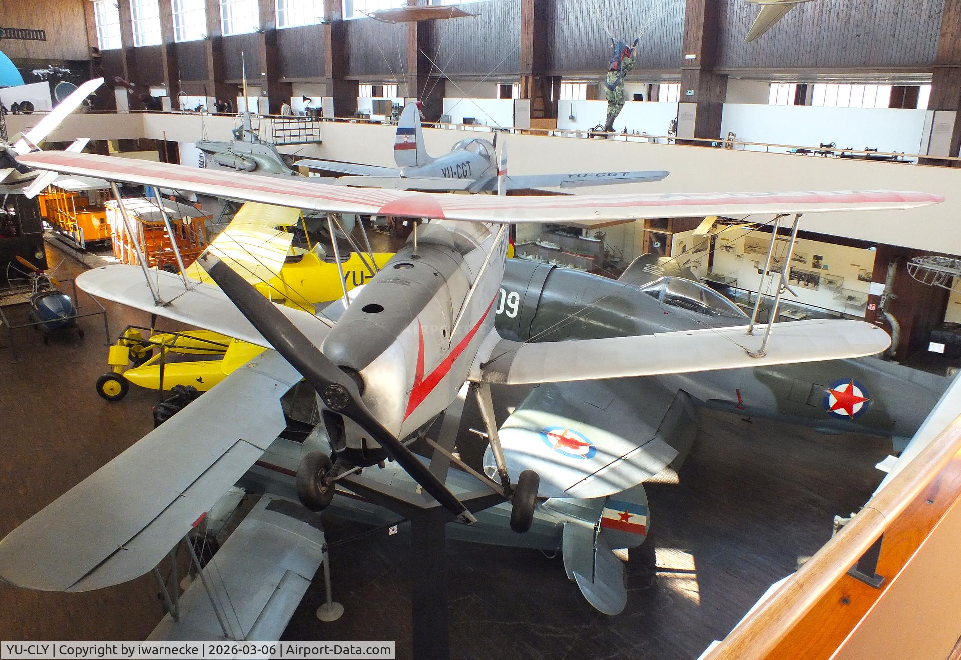 Aircraft YU-CLY, Bucker Bu-131D Jungmann, c/n 1924, Bücker Bü 131D Jungmann at the Technical Museum Nikola Tesla, Zagreb, photo by iwarnecke