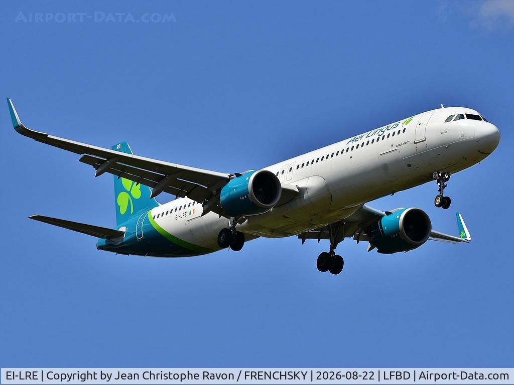 Aircraft EI-LRE, 2020 Airbus A321-253NX, c/n 10245, Dublin (DUB) Bordeaux (BOD) EI504, at LFBD, photo by Jean Christophe Ravon / FRENCHSKY