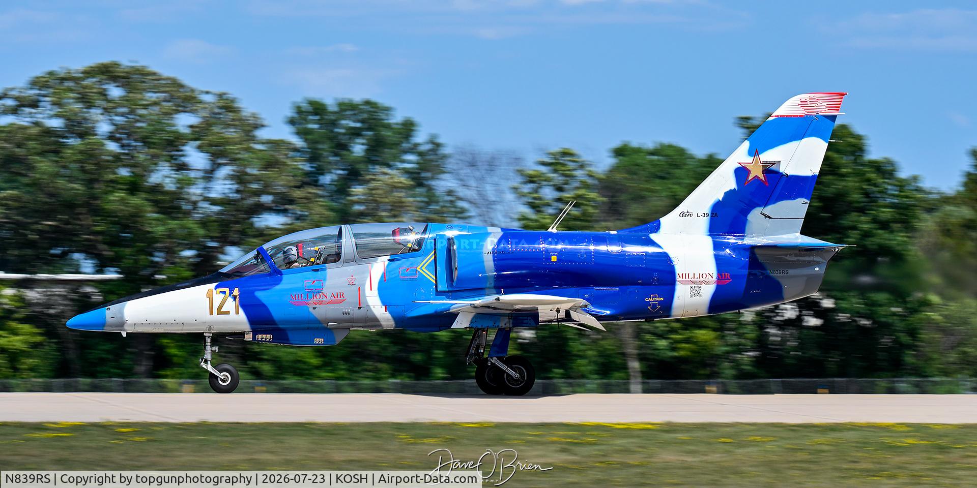 Aircraft N839RS, Aero Vodochody L-39, c/n 132021, Oshkosh26, at KOSH, photo by topgunphotography