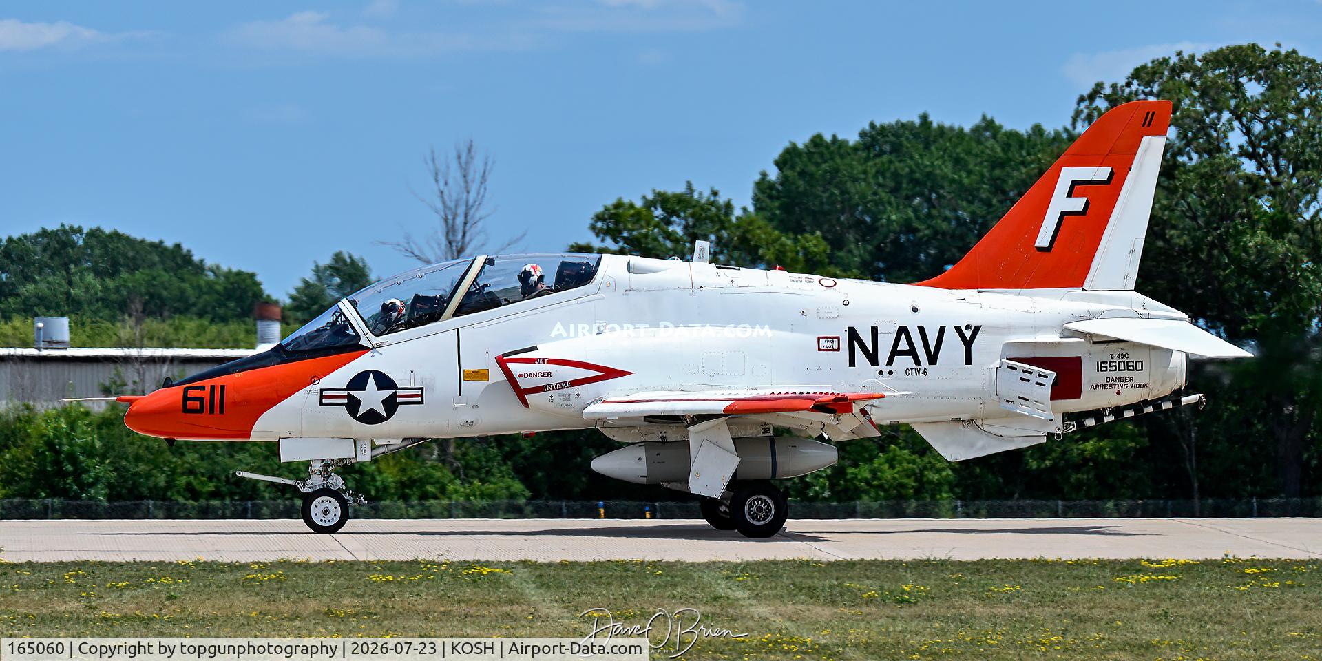 Aircraft 165060, McDonnell Douglas T-45C Goshawk, c/n A064, ROCKET11 VT-86, at KOSH, photo by topgunphotography