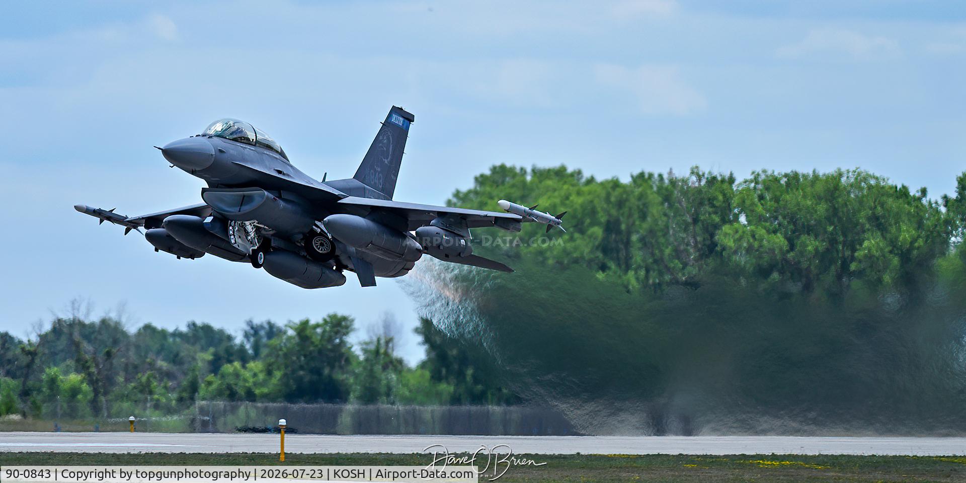 Aircraft 90-0843, 1990 General Dynamics F-16DJ-50-CF, c/n CD-10, YETI1, at KOSH, photo by topgunphotography
