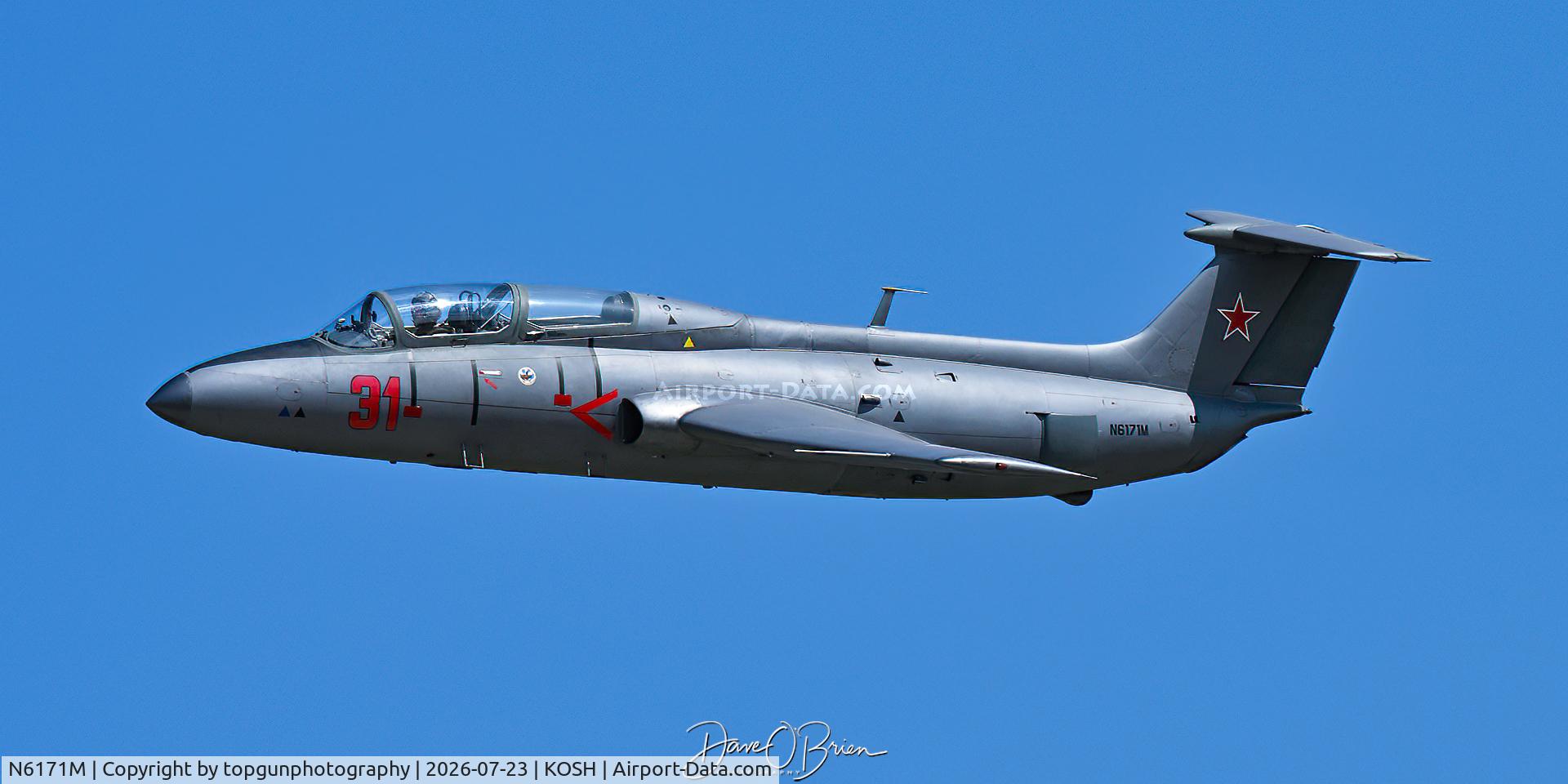 Aircraft N6171M, 1966 Aero L-29 Delfin, c/n 691942, Oshkosh 26, at KOSH, photo by topgunphotography