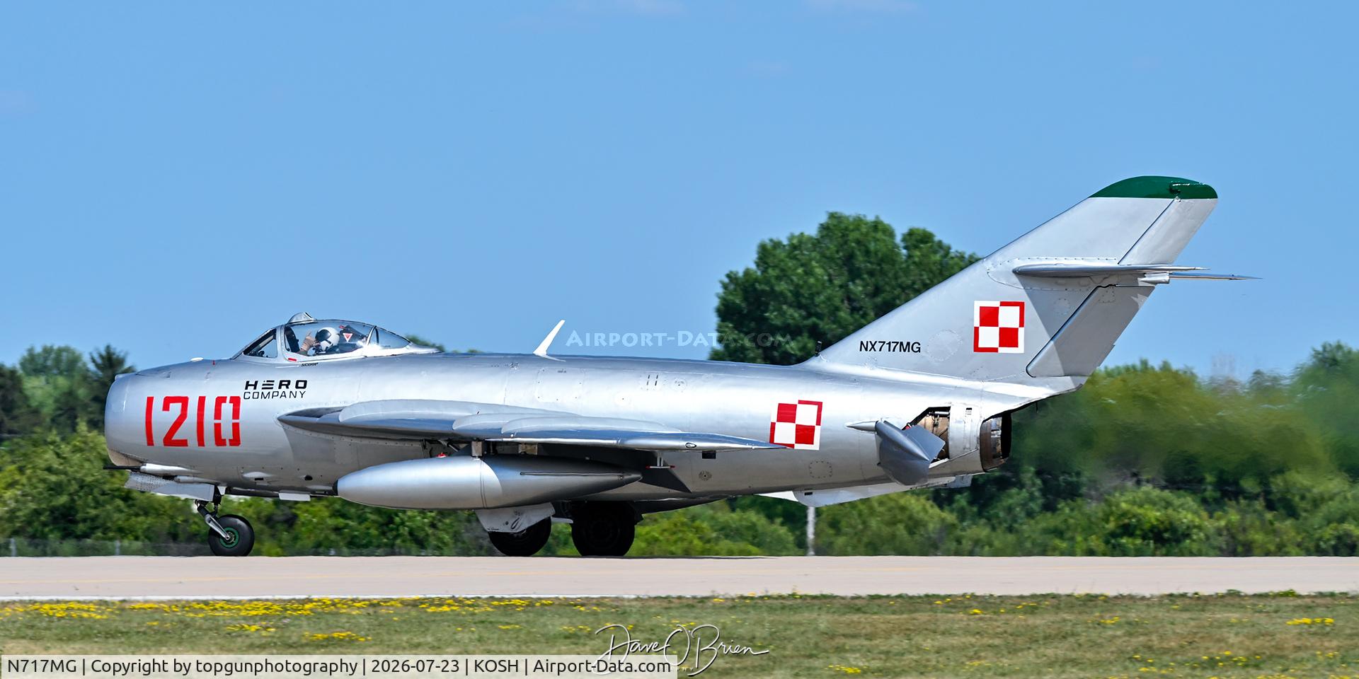 Aircraft N717MG, 1957 PZL-Mielec Lim-5 (MiG-17F), c/n 1C1210, Oshkosh 26, at KOSH, photo by topgunphotography