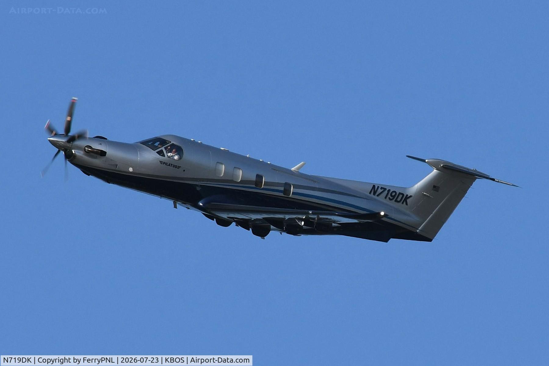 Aircraft N719DK, 2024 Pilatus PC-12NGX, c/n 2417, Depo Air LLC PC12, at KBOS, photo by FerryPNL