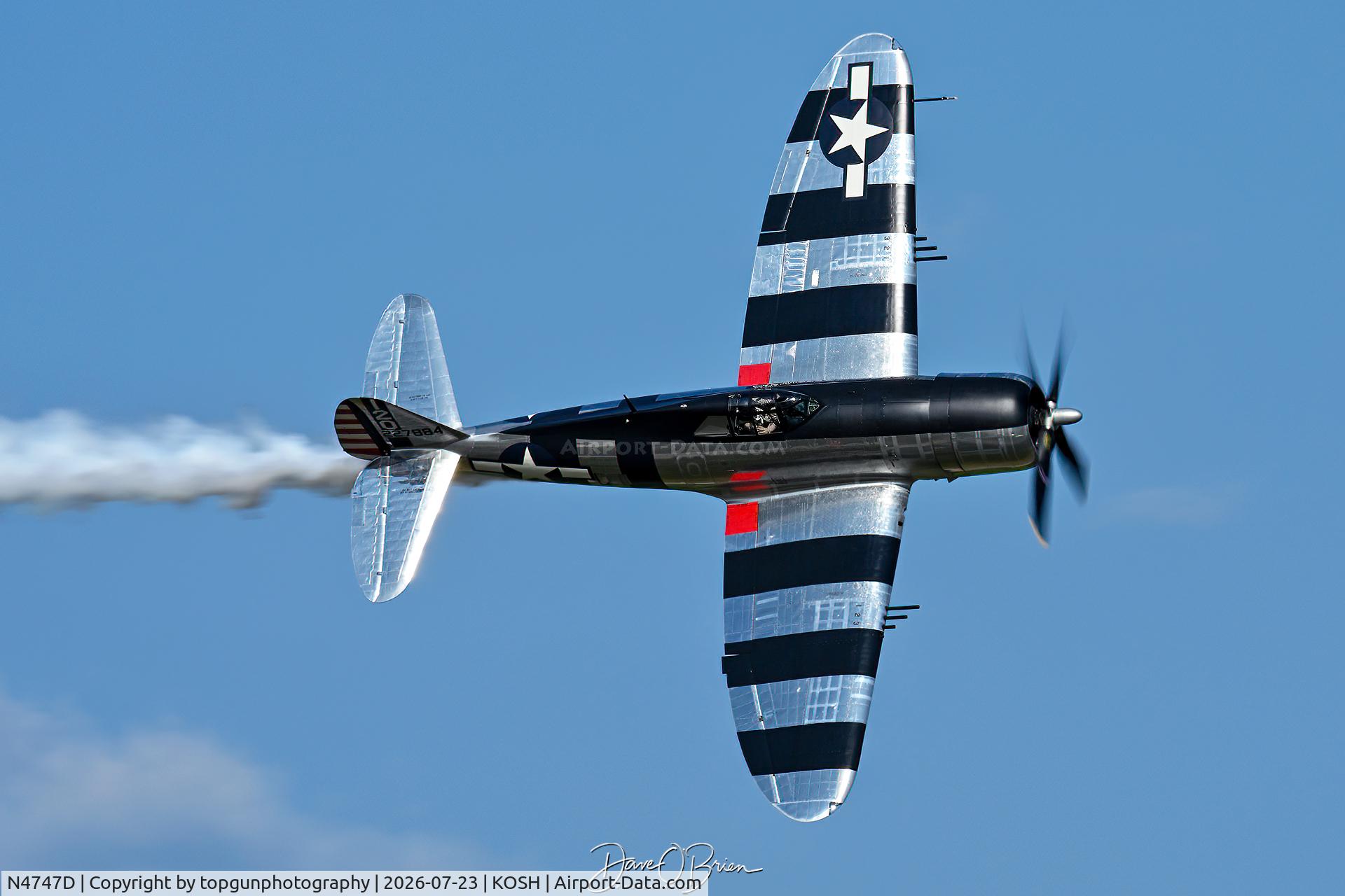 Aircraft N4747D, 1942 Republic P-47D Thunderbolt, c/n 2695-1771, BONNIE, at KOSH, photo by topgunphotography