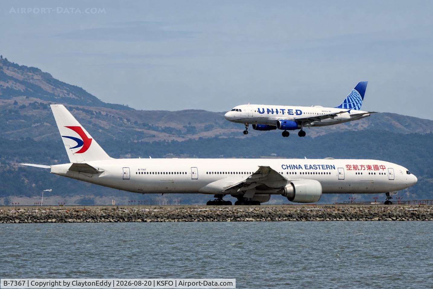 Aircraft B-7367, 2016 Boeing 777-31B/ER, c/n 43281, SFO 2026, at KSFO, photo by ClaytonEddy