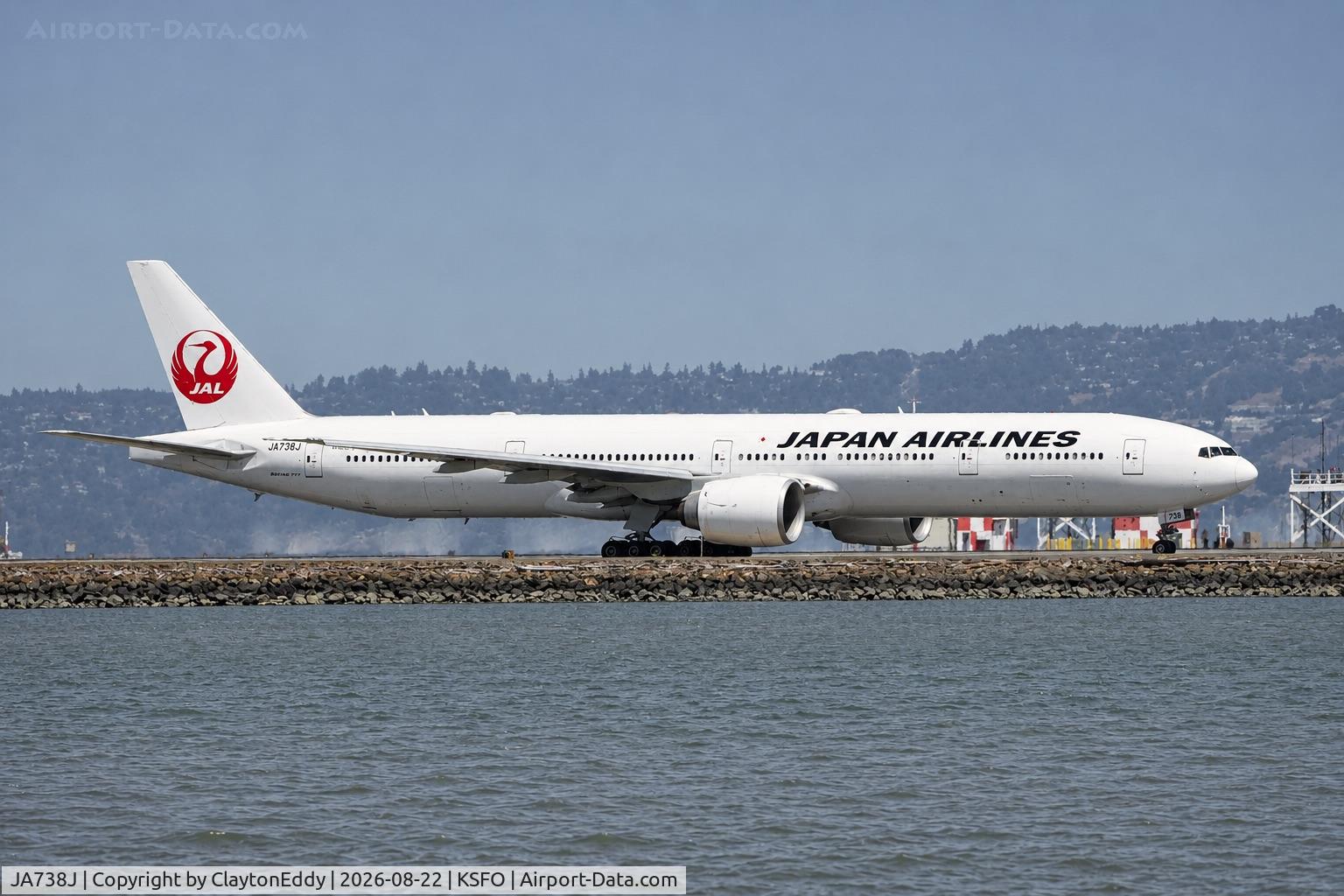 Aircraft JA738J, 2008 Boeing 777-346/ER, c/n 32436, SFO 2026, at KSFO, photo by ClaytonEddy