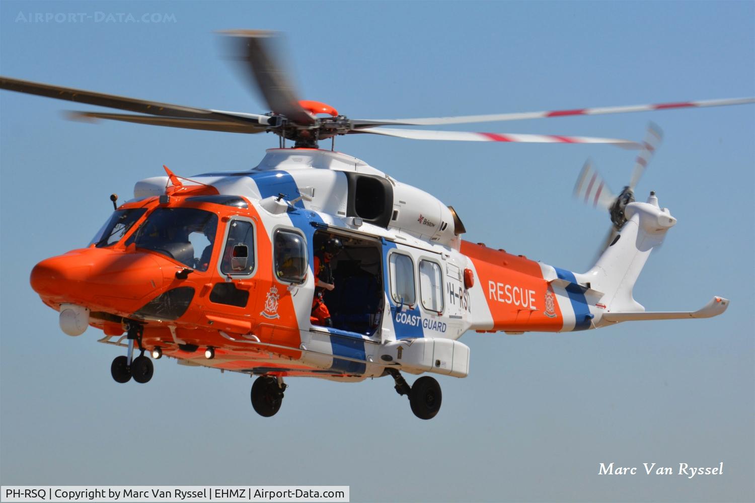 Aircraft PH-RSQ, 2017 Leonardo AW-189, c/n 89002, Coast Guard at Midden-Zeeland on 14-08-2026., at EHMZ, photo by Marc Van Ryssel