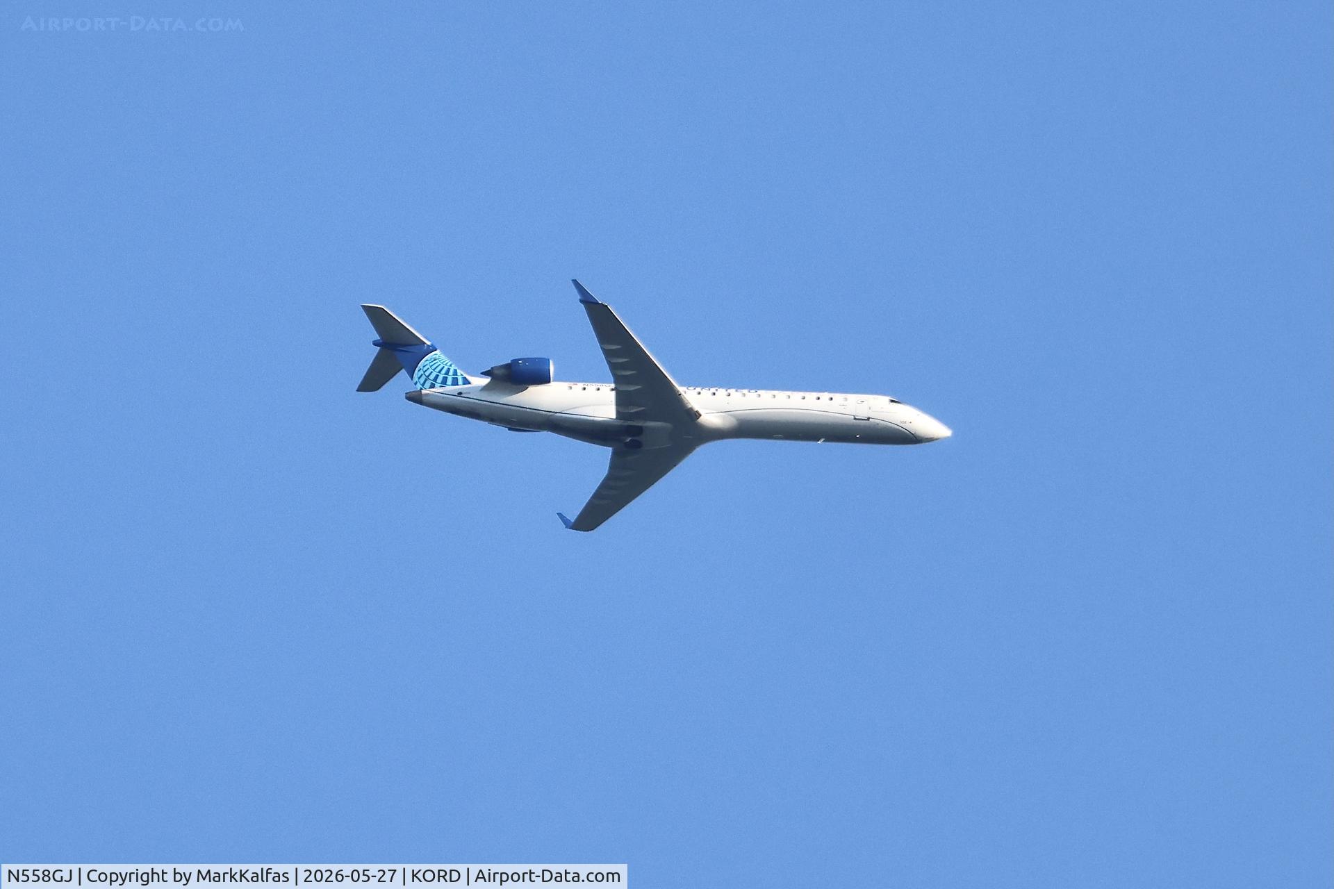Aircraft N558GJ, 2003 Bombardier CRJ-700 (CL-600-2C10) Regional Jet, c/n 10101, CRJ7 SkyWest/United Express Bombardier CRJ550 N558GJ, SKW5399 UNV-ORD, at KORD, photo by MarkKalfas