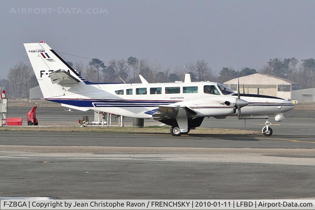 Aircraft F-ZBGA, Reims Cessna F406 Vigilant, c/n F406-0086, France Douanes, at LFBD, photo by Jean Christophe Ravon / FRENCHSKY