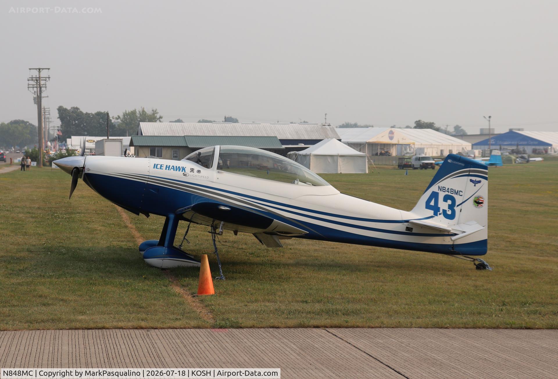 Aircraft N848MC, 2009 Vans RV-8, c/n 81864, Vans RV-8, at KOSH, photo by MarkPasqualino