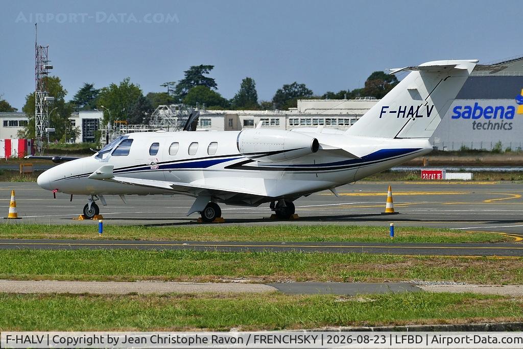 Aircraft F-HALV, 2016 Cessna 525 CitationJet M2, c/n 525-0862, Valljet, at LFBD, photo by Jean Christophe Ravon / FRENCHSKY