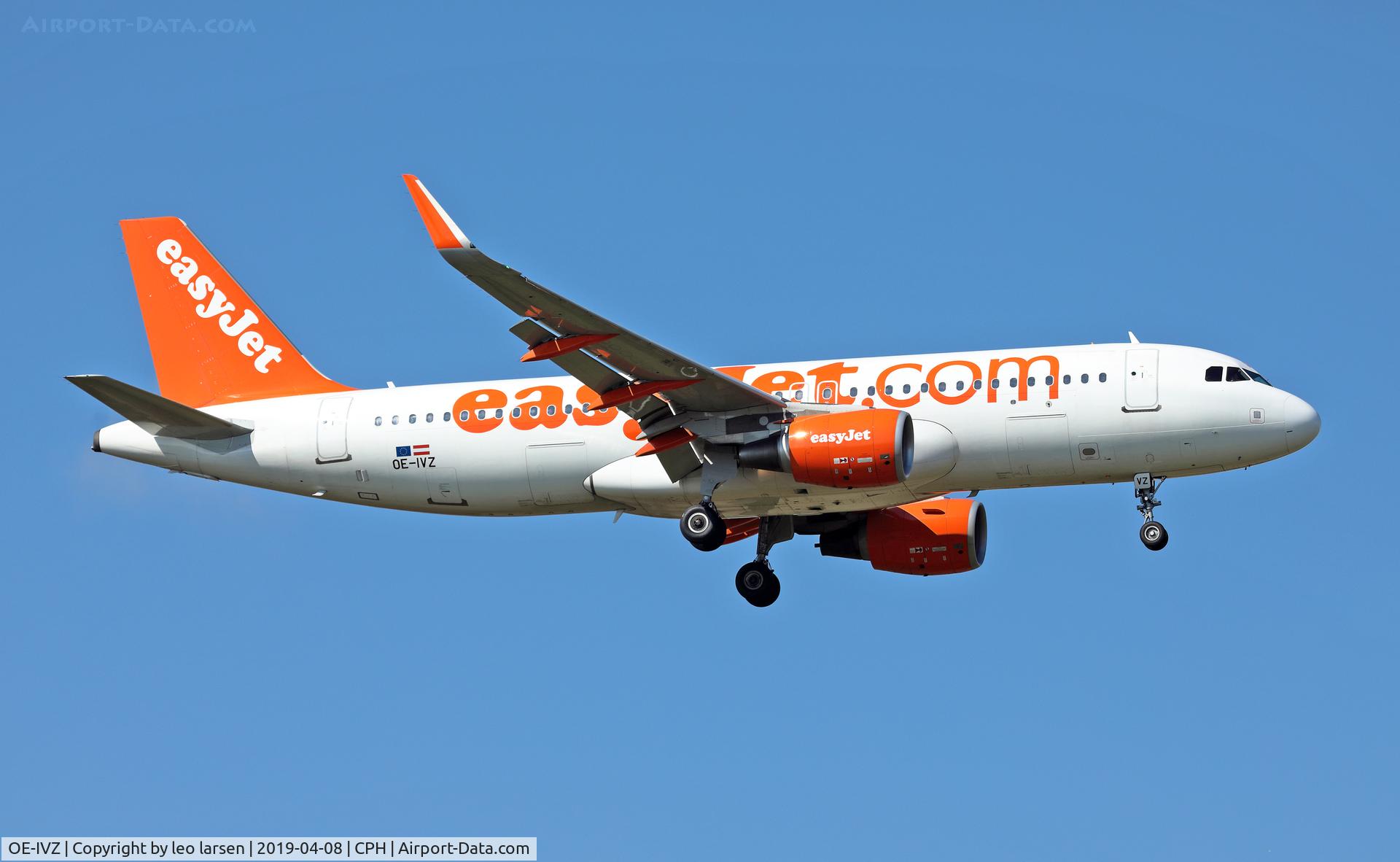 Aircraft OE-IVZ, 2015 Airbus A320-214, c/n 6485, Copenhagen 8.4.2019, at CPH, photo by leo larsen
