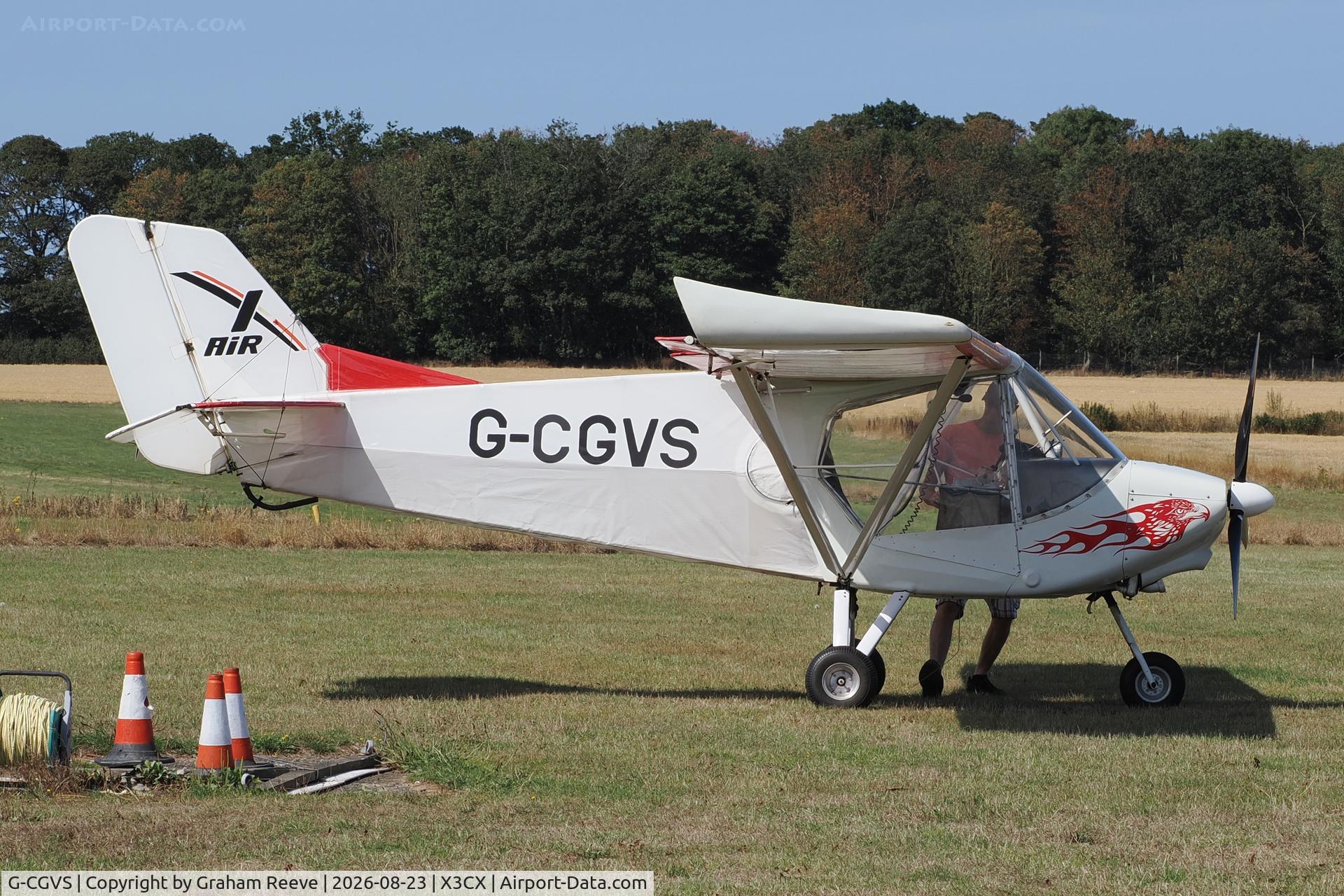 Aircraft G-CGVS, 2013 X'Air Hawk, c/n LAA 340-15073, Just landed at Northrepps., at X3CX, photo by Graham Reeve