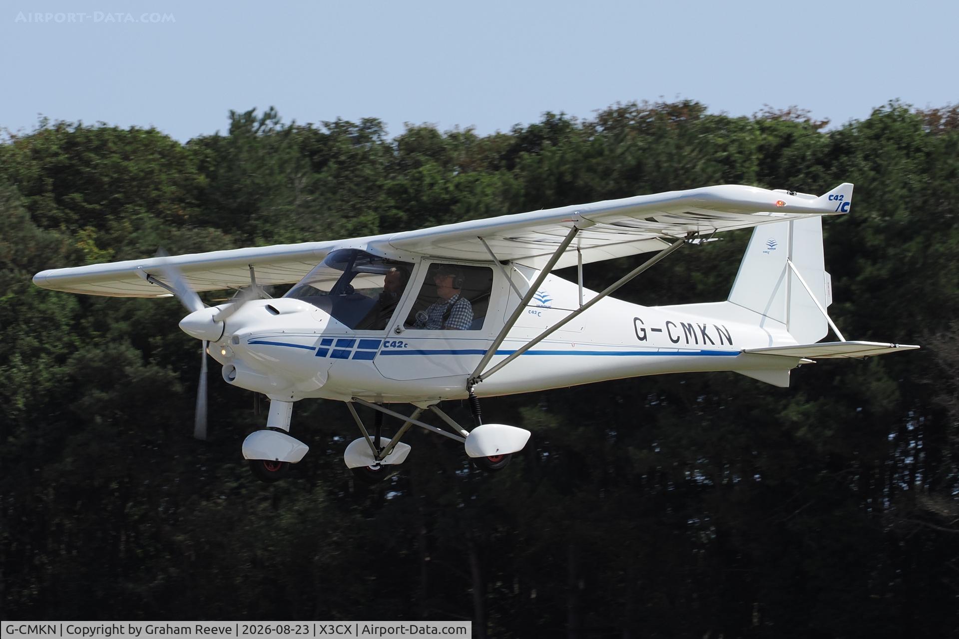 Aircraft G-CMKN, 2022 Comco Ikarus C42 FB80 Charlie, c/n 2203-7681, Landing at Northrepps., at X3CX, photo by Graham Reeve