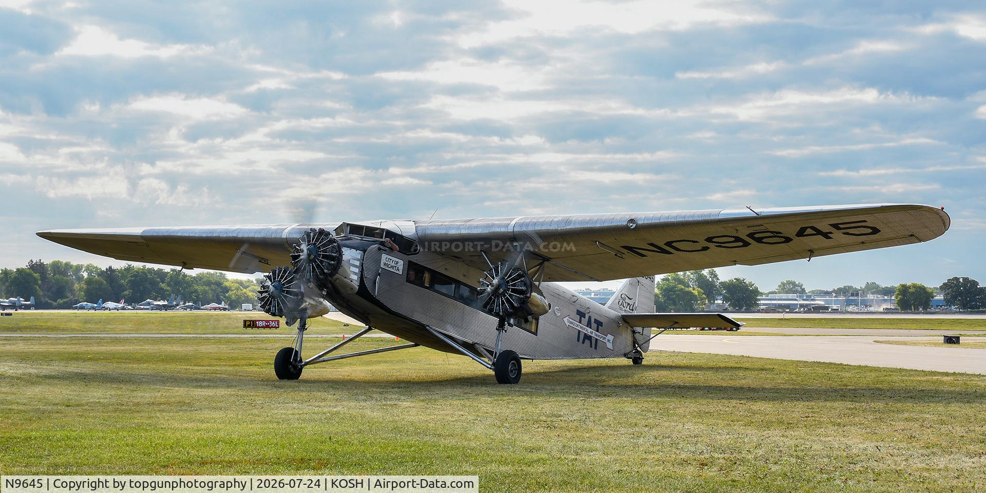 Aircraft N9645, 1928 Ford 5-AT-B Tri-Motor, c/n 8, Oshkosh 26, at KOSH, photo by topgunphotography
