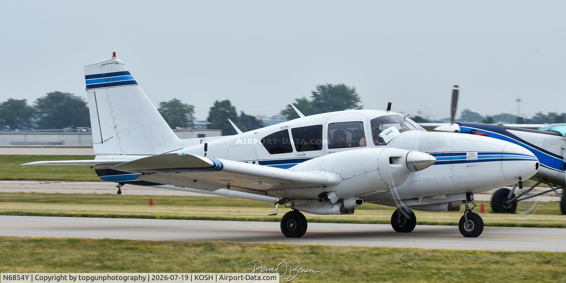 Aircraft N6854Y, 1969 Piper PA-23-250, c/n 27-4198, Oshkosh 26, at KOSH, photo by topgunphotography