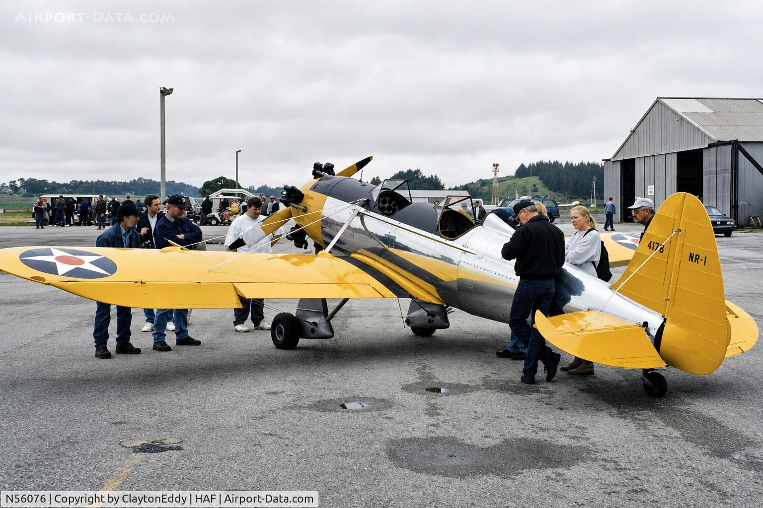 Aircraft N56076, 1941 Ryan Aeronautical ST3KR, c/n 1309, Half Moon Bay airport 1990's?, at HAF, photo by ClaytonEddy