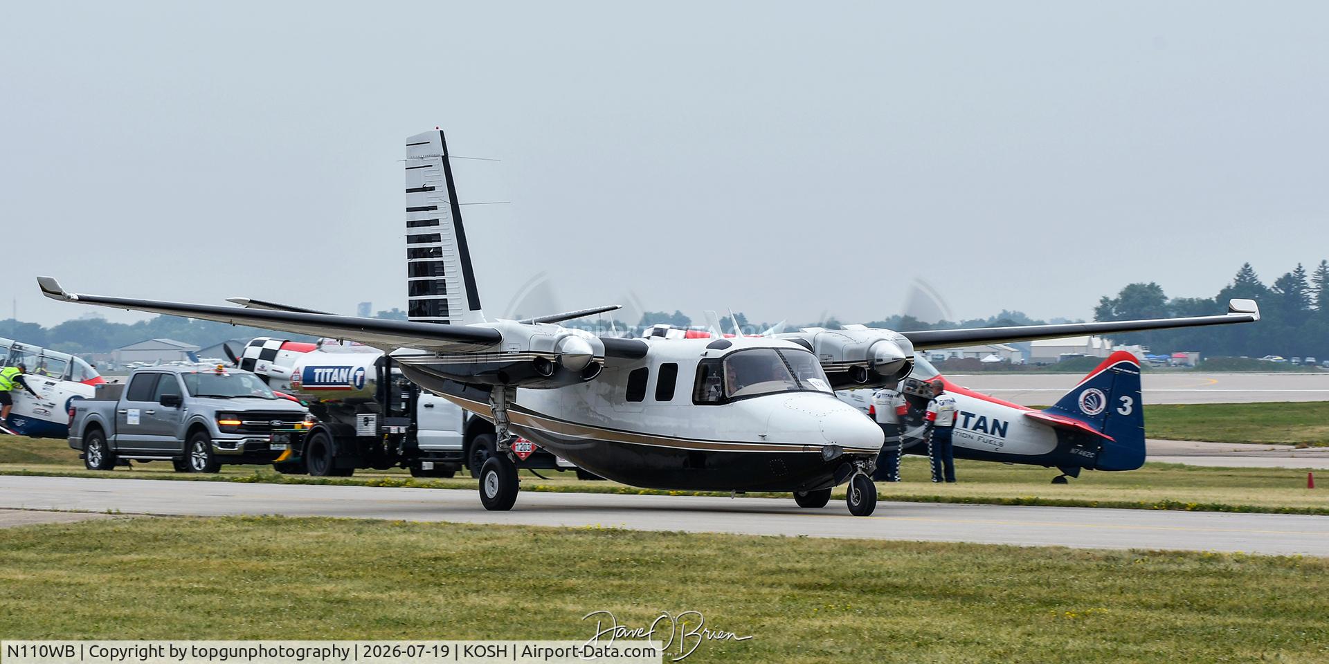 Aircraft N110WB, 1962 Aero Commander 500B Commander, c/n 500B-1203-98, Oshkosh 26, at KOSH, photo by topgunphotography