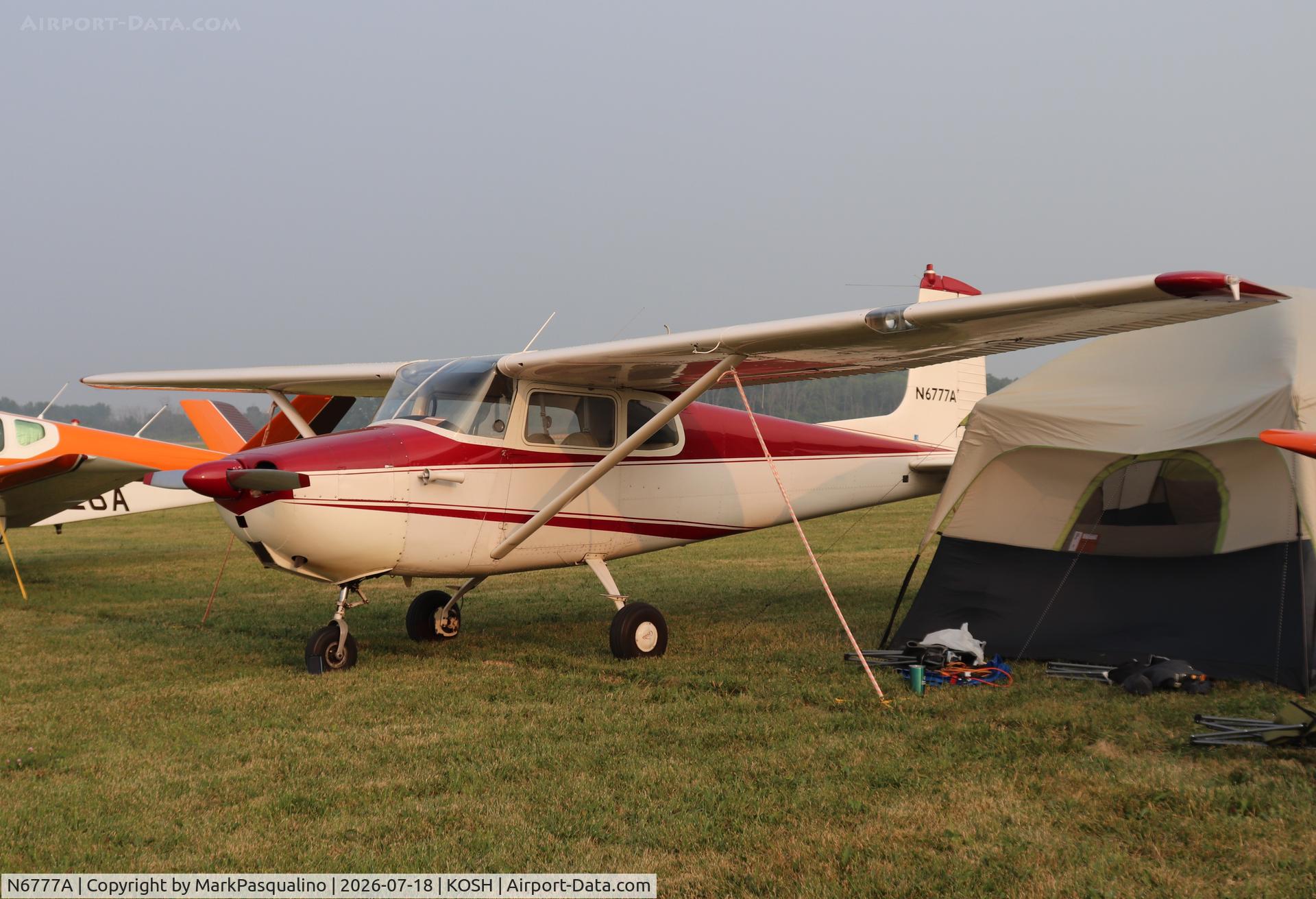 Aircraft N6777A, 1956 Cessna 172, c/n 28877, Cessna 172, at KOSH, photo by MarkPasqualino