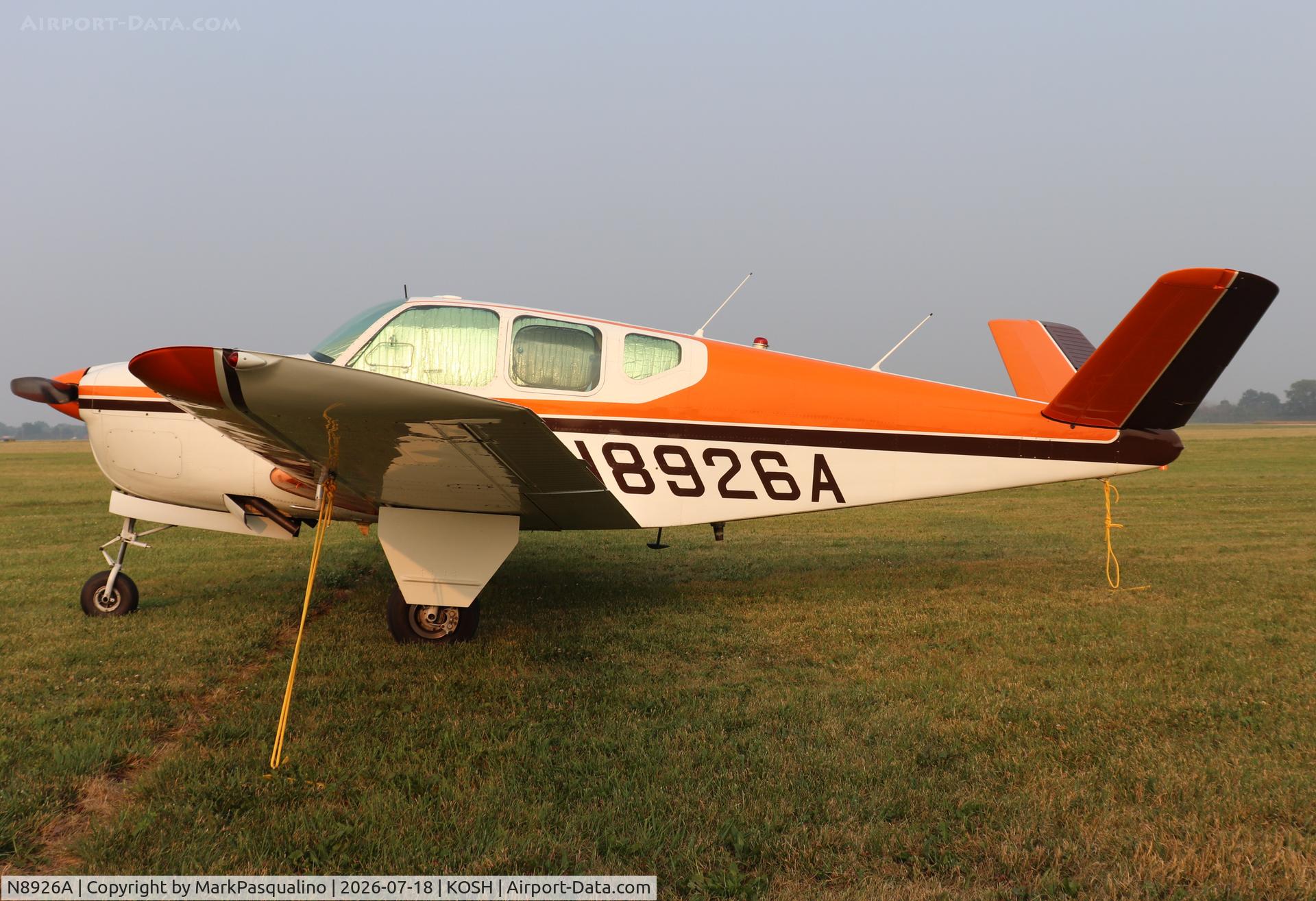 Aircraft N8926A, 1950 Beech B35, c/n D-2626, Beech B35, at KOSH, photo by MarkPasqualino