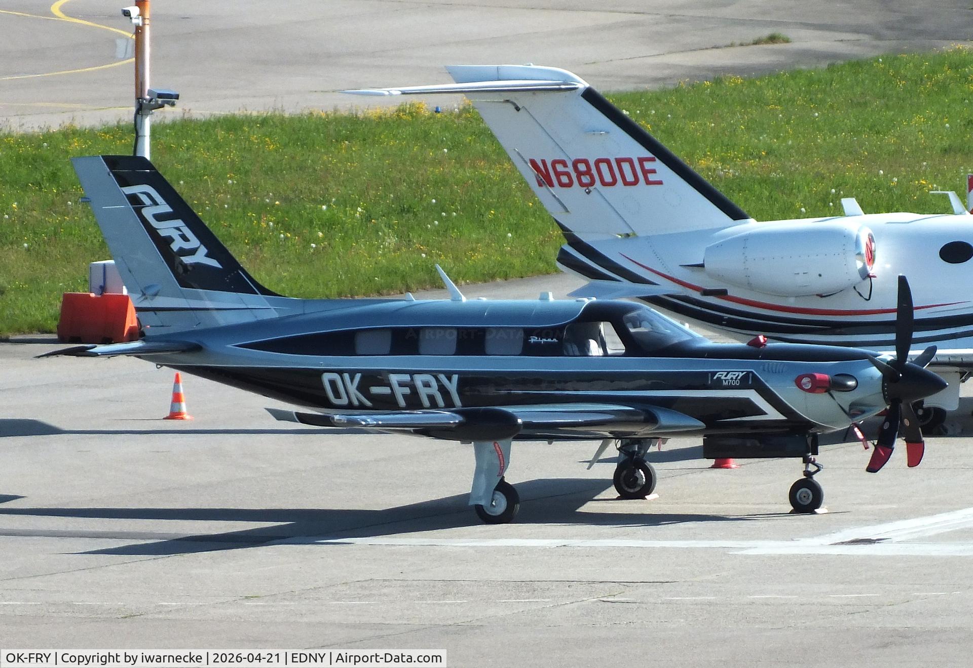 Aircraft OK-FRY, 2025 Piper PA-46-701TP M700 Fury, c/n 46020058, Piper PA-46-701TP M700 Fury at the Bodensee airport, Friedrichshafen, at EDNY, photo by iwarnecke