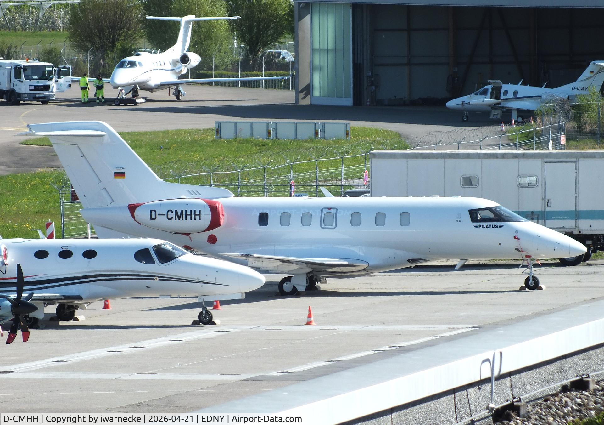 Aircraft D-CMHH, 2021 Pilatus PC-24, c/n 226, Pilatus PC-24 at the Bodensee airport, Friedrichshafen, at EDNY, photo by iwarnecke