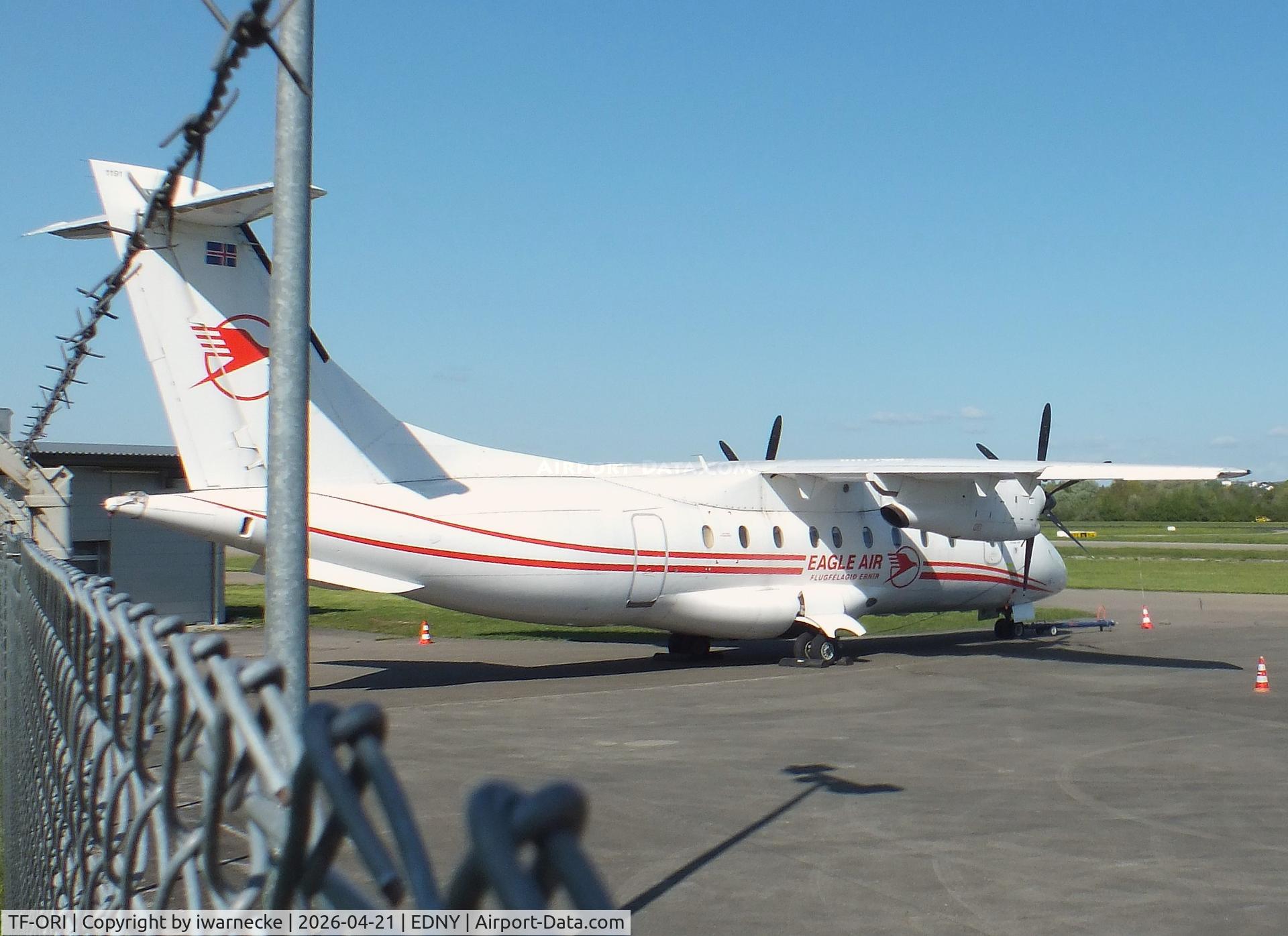 Aircraft TF-ORI, 1998 Dornier 328-100, c/n 3088, Dornier 328-100 outside the Dornier Museum at the Bodensee airport, Friedrichshafen, at EDNY, photo by iwarnecke
