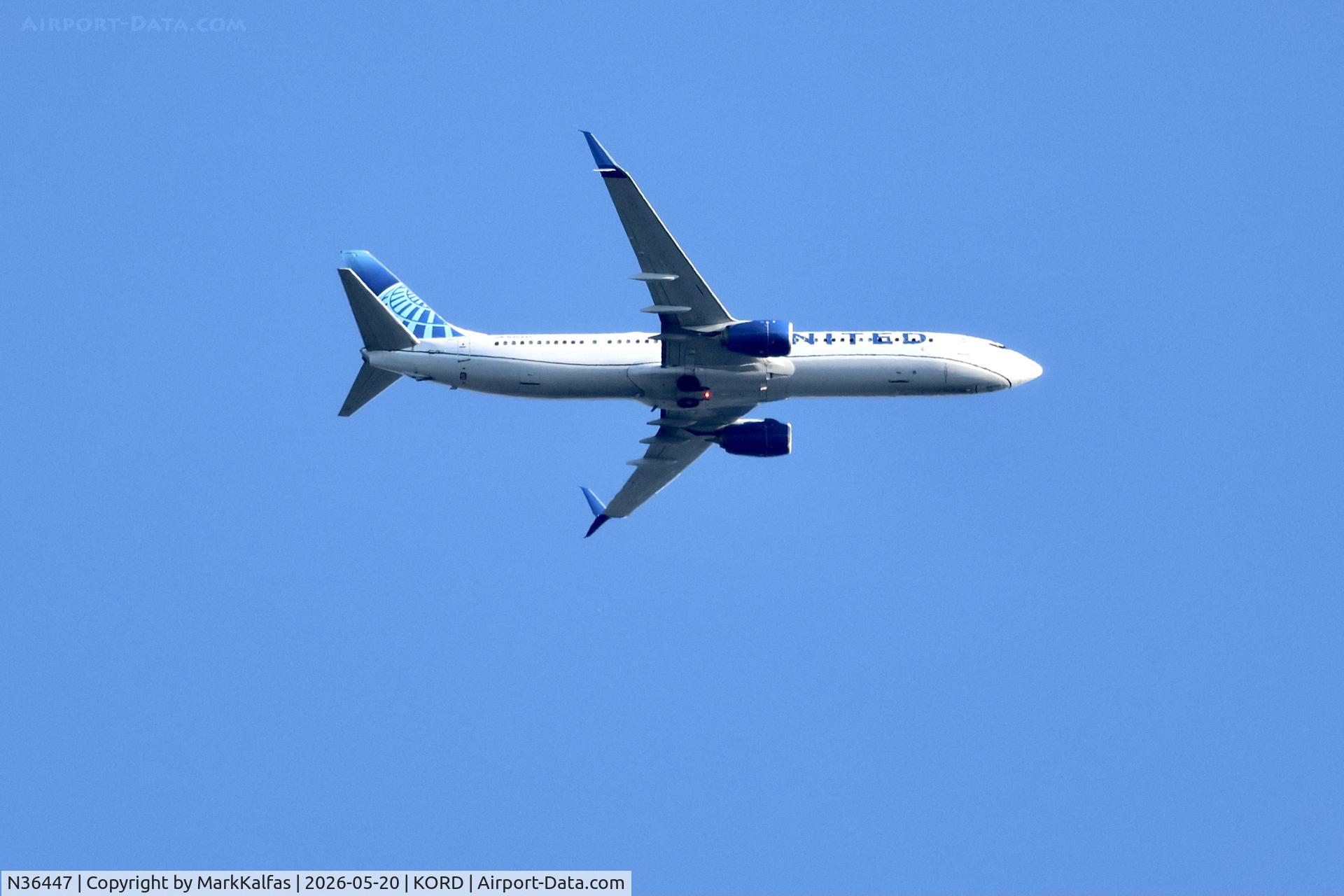 Aircraft N36447, 2012 Boeing 737-924/ER, c/n 31650 l/n 3924, B739 United Boeing 737-924, N36447 on approach to KORD, at KORD, photo by MarkKalfas