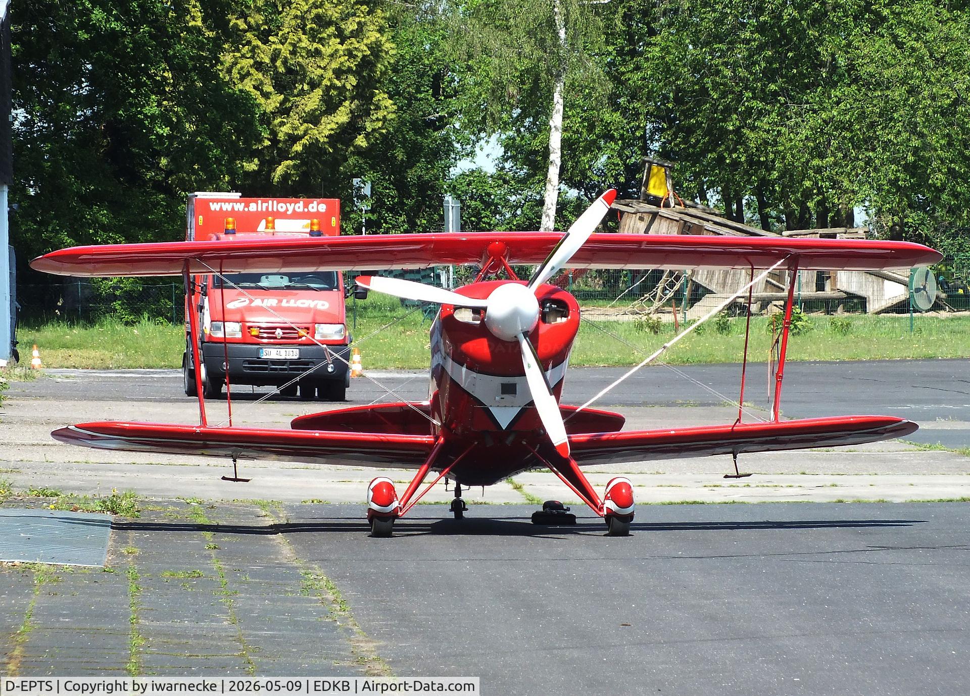 Aircraft D-EPTS, Aviat Pitts S-2B Special, c/n 5218, Aviat Pitts S-2B at Bonn-Hangelar airfield '2605, at EDKB, photo by iwarnecke