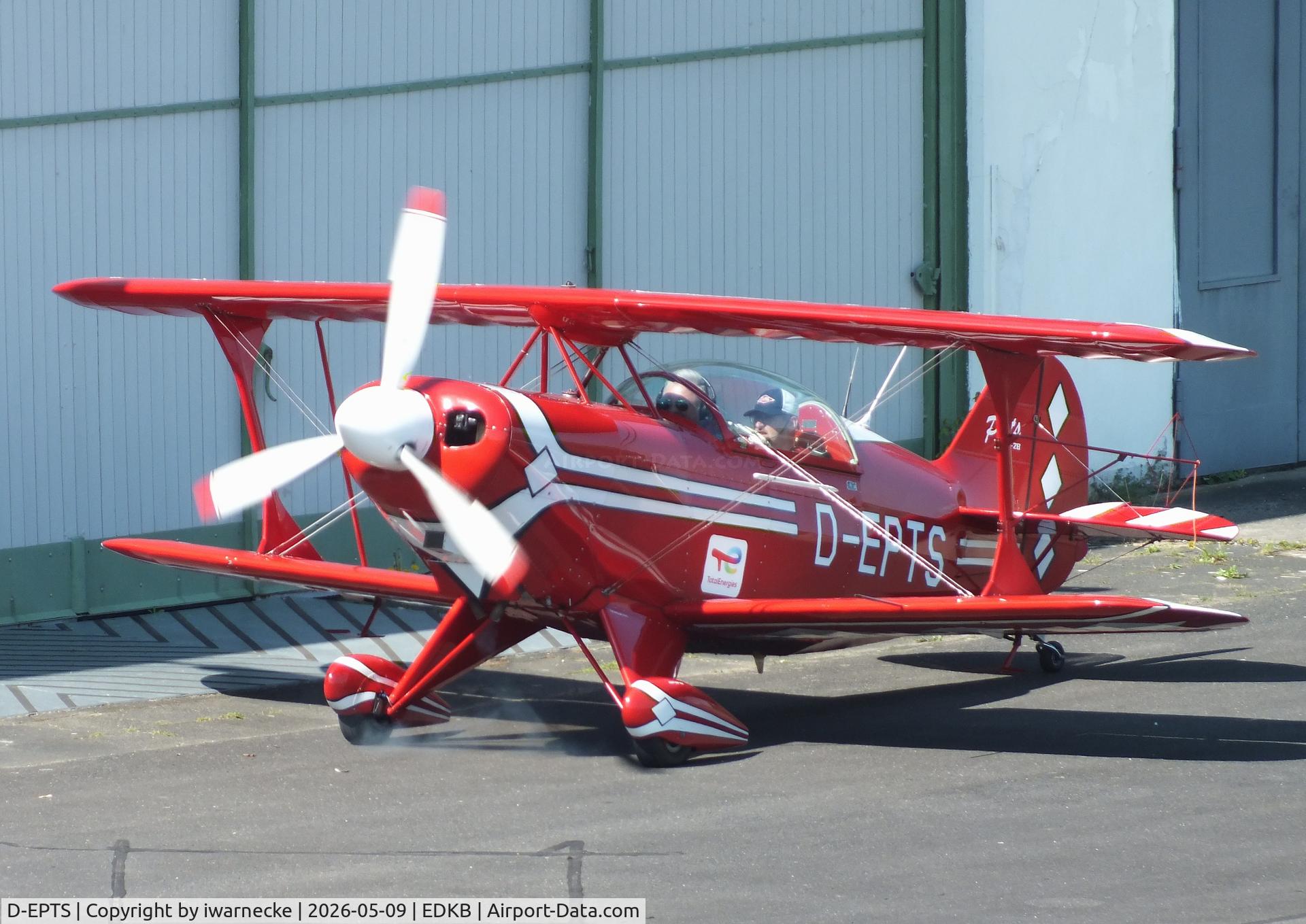 Aircraft D-EPTS, Aviat Pitts S-2B Special, c/n 5218, Aviat Pitts S-2B at Bonn-Hangelar airfield '2605, at EDKB, photo by iwarnecke