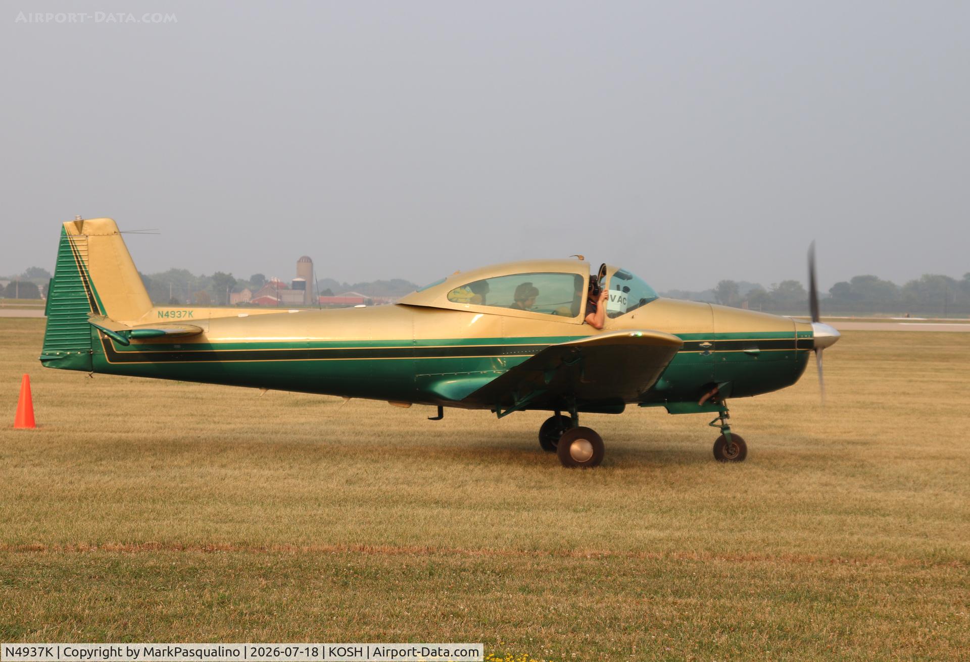 Aircraft N4937K, 1949 Ryan Navion A, c/n NAV-4-1937, Navion A, at KOSH, photo by MarkPasqualino