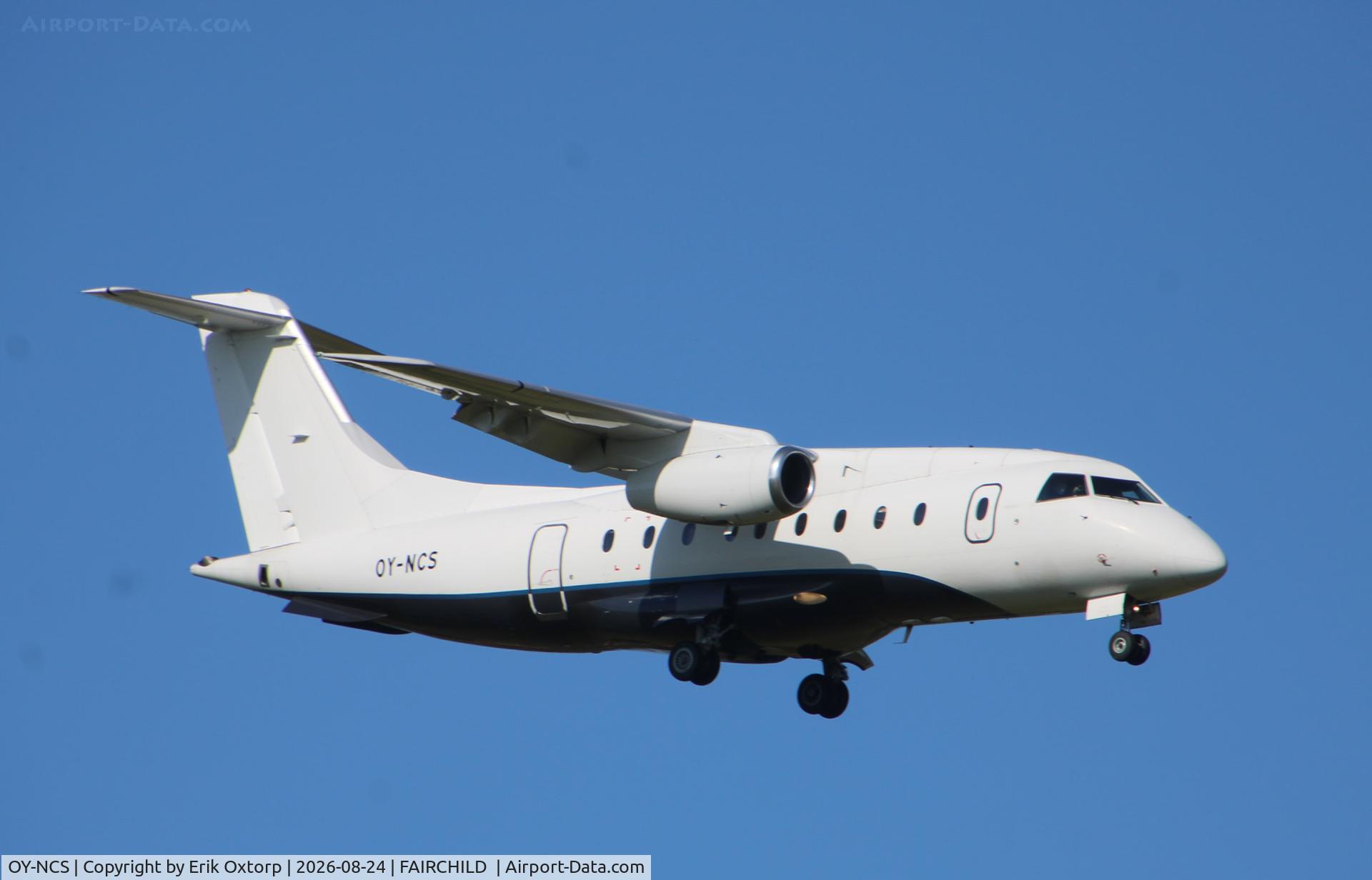 Aircraft OY-NCS, 1996 Dornier 328-110, c/n 3070, OY-NCS landing rw 04L, at FAIRCHILD, photo by Erik Oxtorp