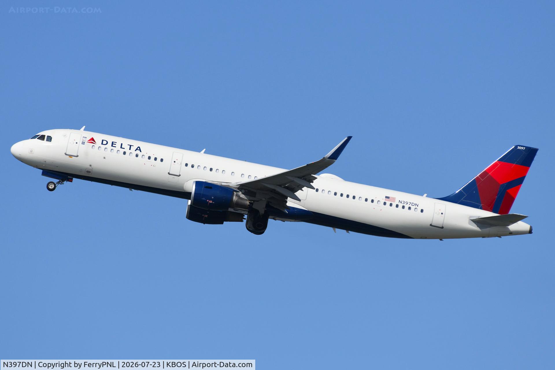 Aircraft N397DN, 2017 Airbus A321-211, c/n 9176, I flew in on this Delta A321 the day before, at KBOS, photo by FerryPNL