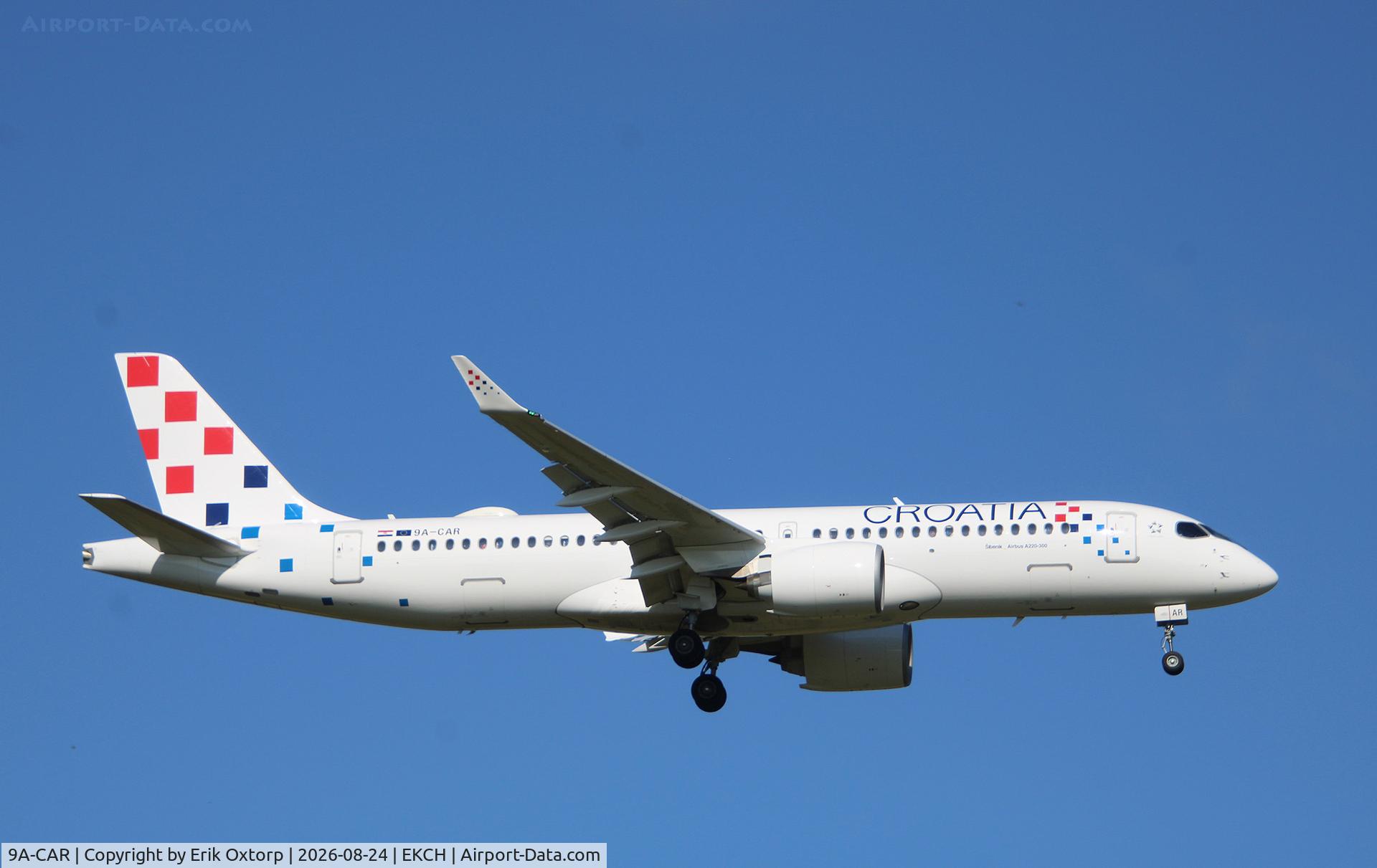 Aircraft 9A-CAR, 2026 Airbus A220-300, c/n 55456, 9A-CAR landing rw 04L, at EKCH, photo by Erik Oxtorp