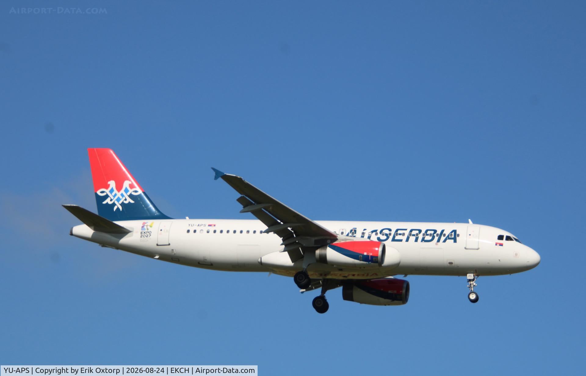 Aircraft YU-APS, 2011 Airbus A320-232, c/n 4716, YU-APS landing rw 04L, at EKCH, photo by Erik Oxtorp