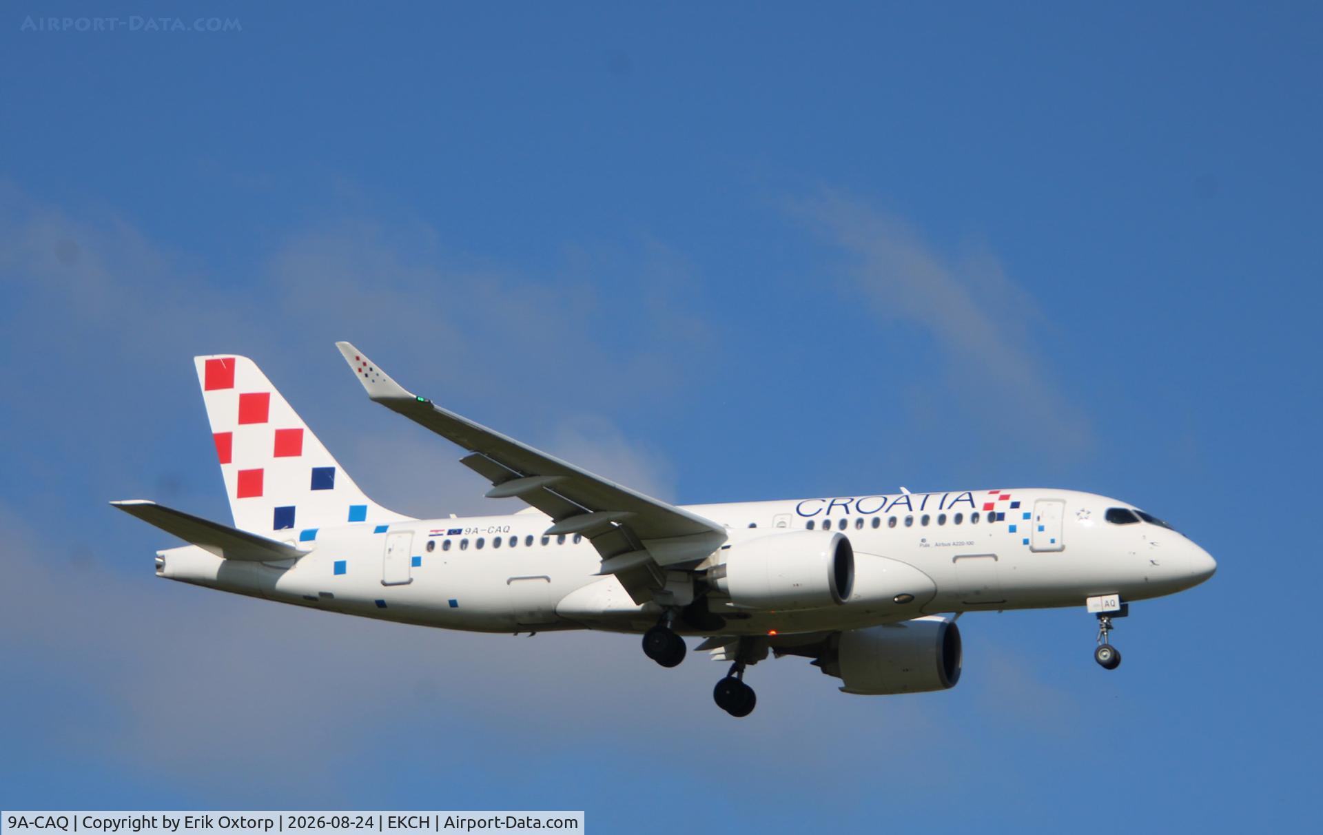 Aircraft 9A-CAQ, 2026 Airbus A220-100, c/n 50088, 9A-CAQ landing rw 04L, at EKCH, photo by Erik Oxtorp