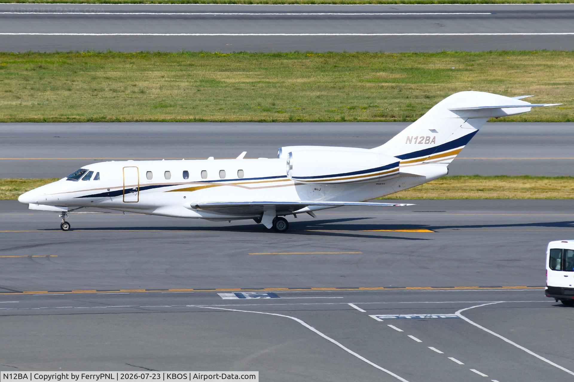 Aircraft N12BA, 2004 Cessna 750 Citation X Citation X, c/n 750-0222, 3HBA LLC Ce750, at KBOS, photo by FerryPNL