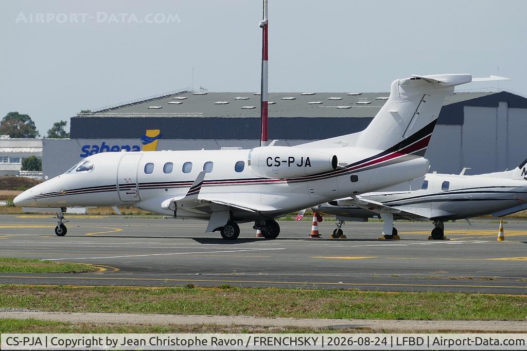 Aircraft CS-PJA, 2023 Embraer Phenom 300E, c/n 50500753, Bordeaux (BOD) Figari (FSC) (NJE389A), at LFBD, photo by Jean Christophe Ravon / FRENCHSKY